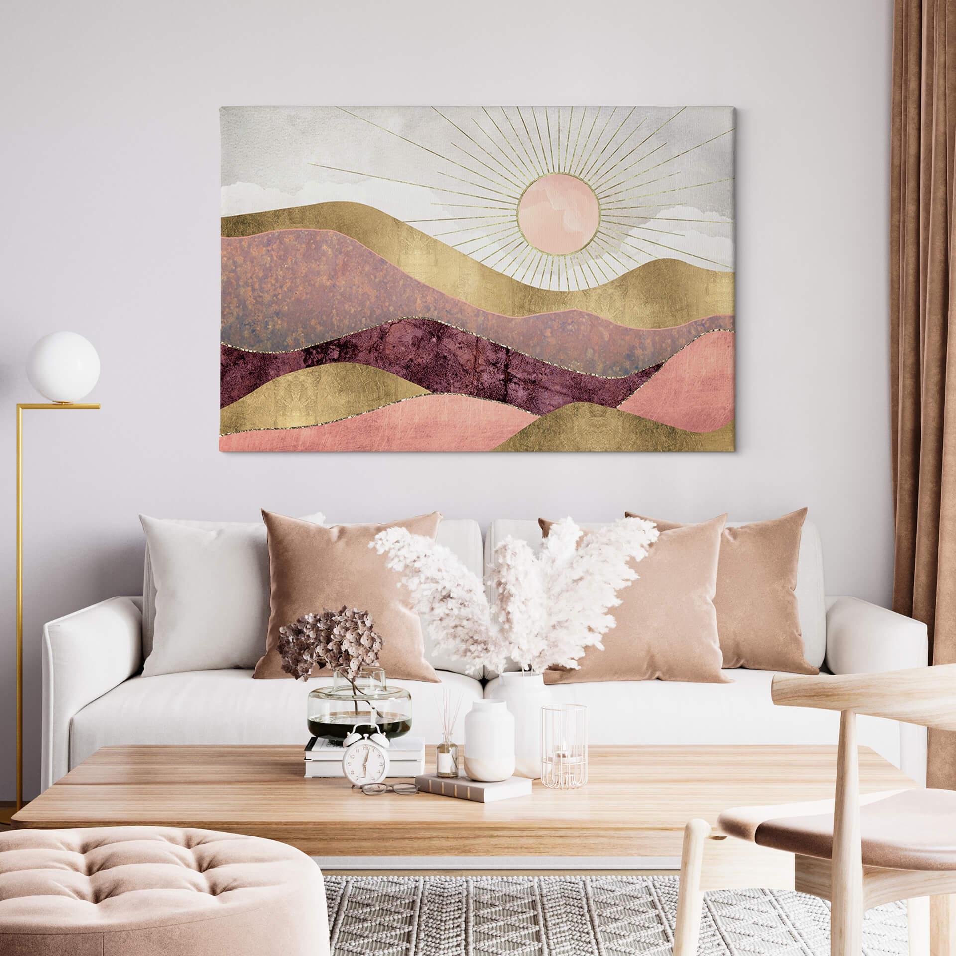 Lienzo SpaceFrog Designs - Sol rosa