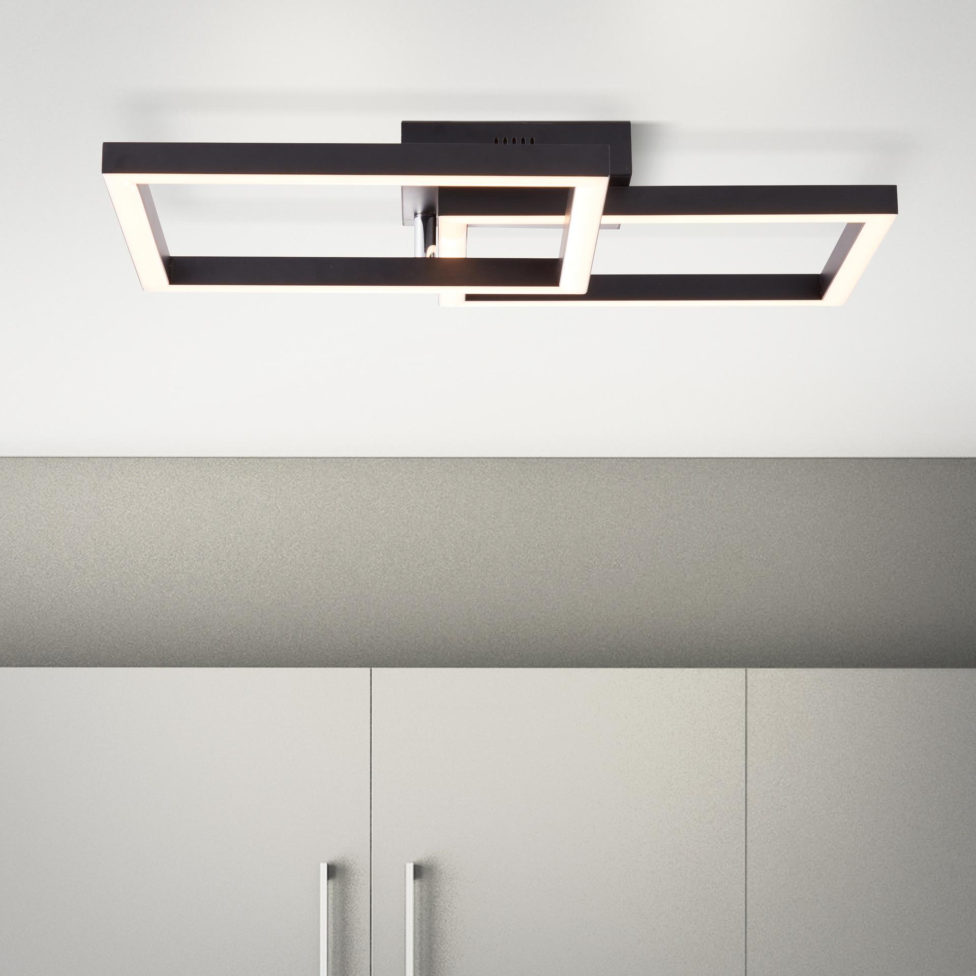 Deckenleuchte Kayla, schwarz, 9 x 50 cm, Metall Deckenlampe, dimmbar
