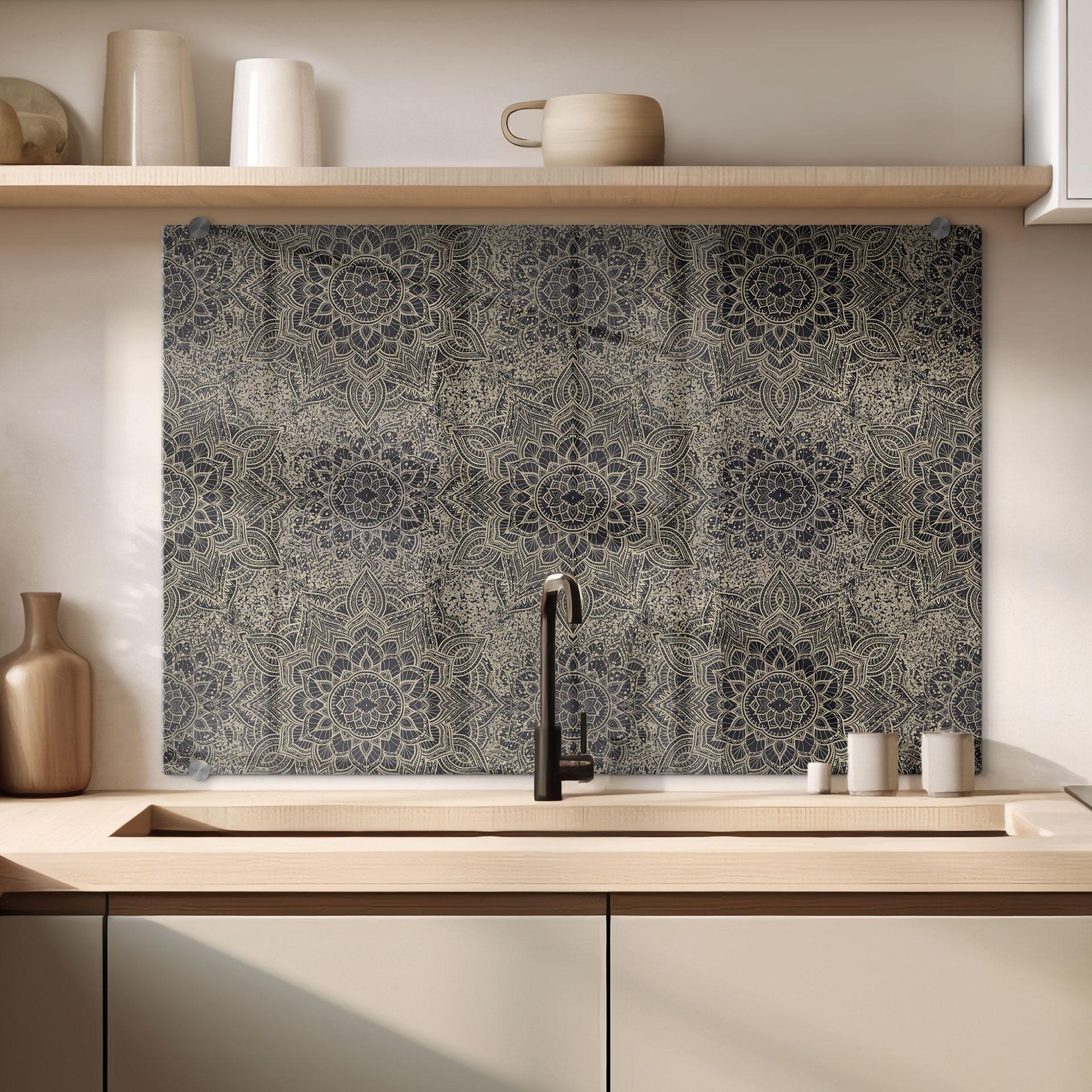Stænkplade Mandala Boho antik guld - Bloomery Decor