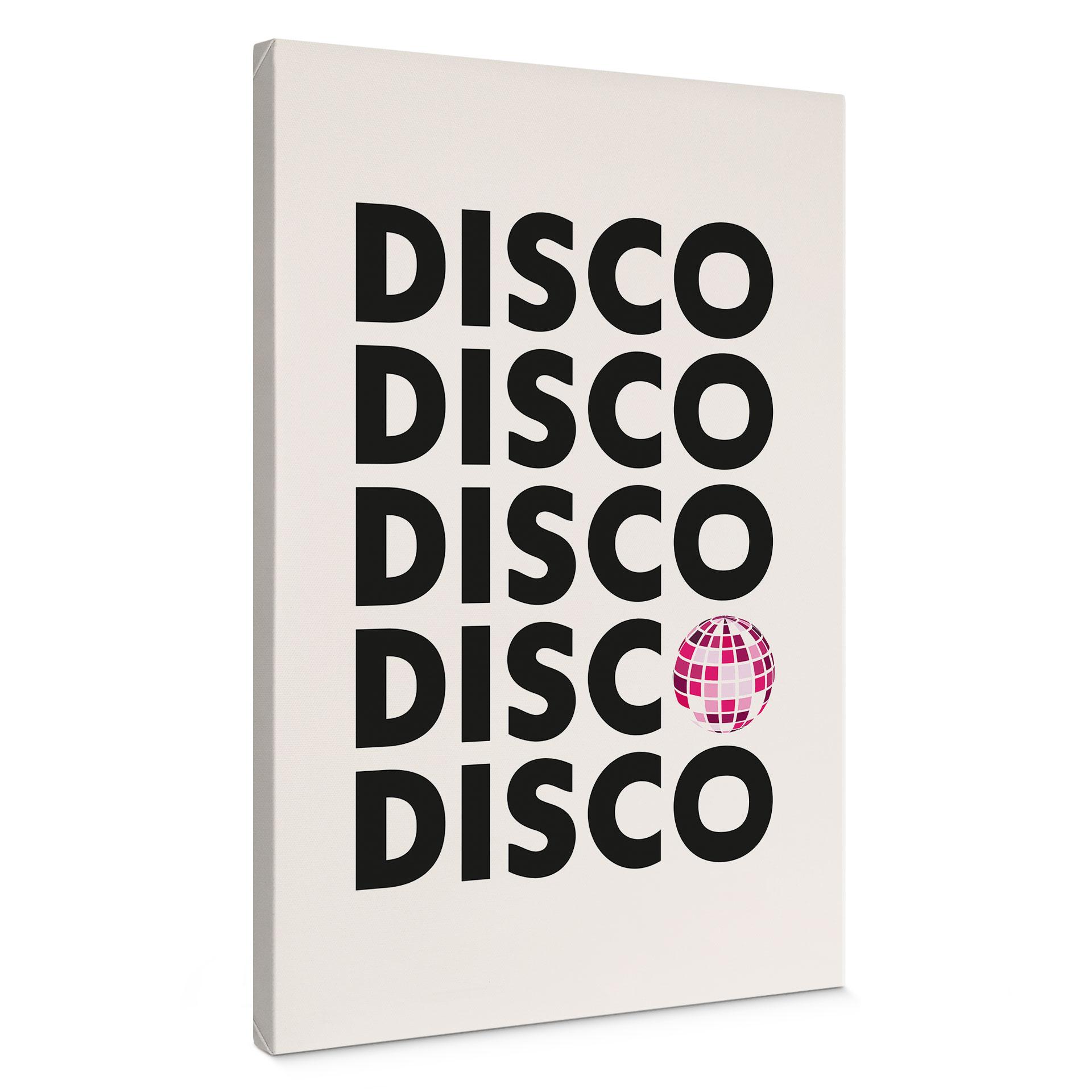 Leinwandbild Retro Disco Vibes Typografie - Kerr-Dineen