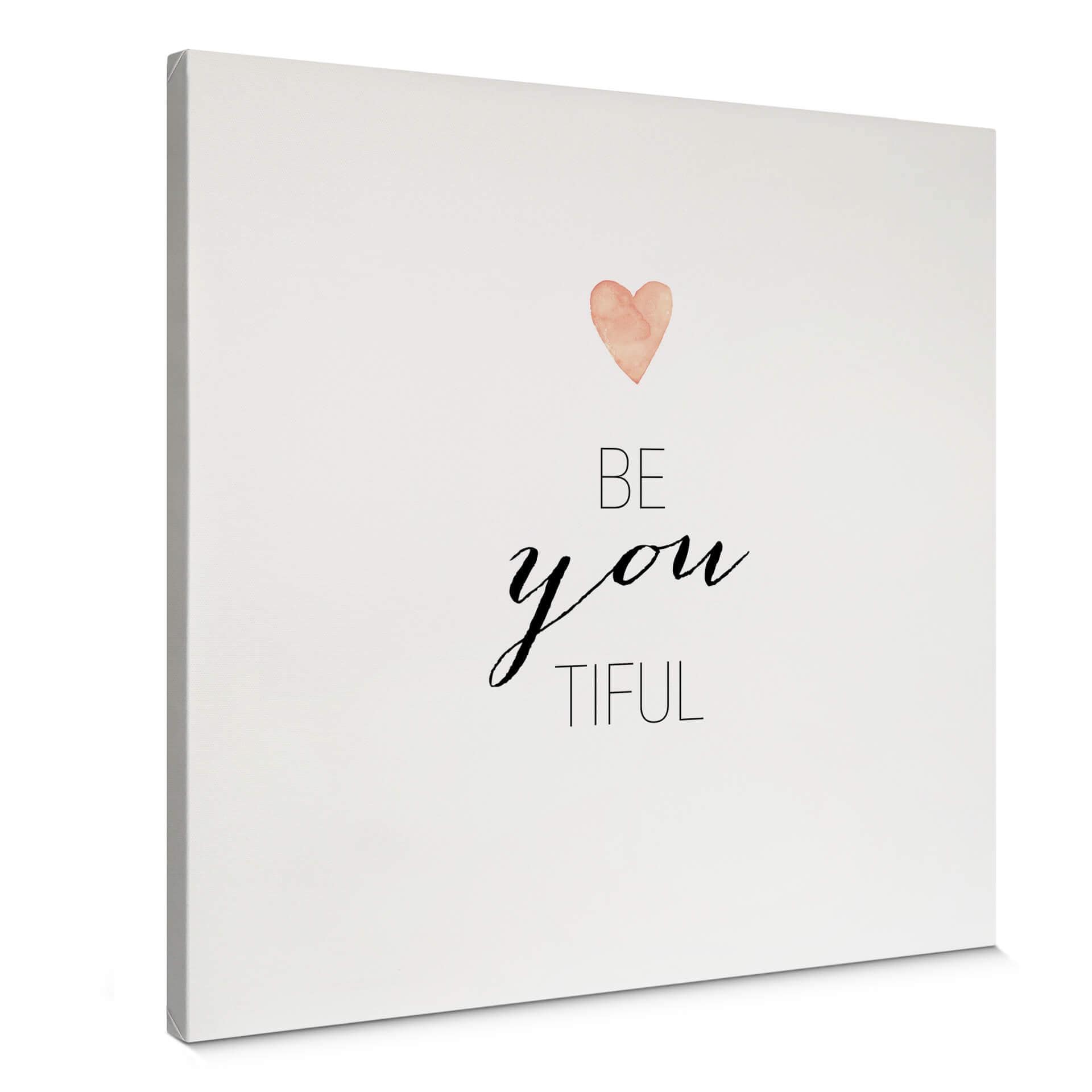 Canvastavla Confetti & Cream - Be-you-tiful - Fyrkant