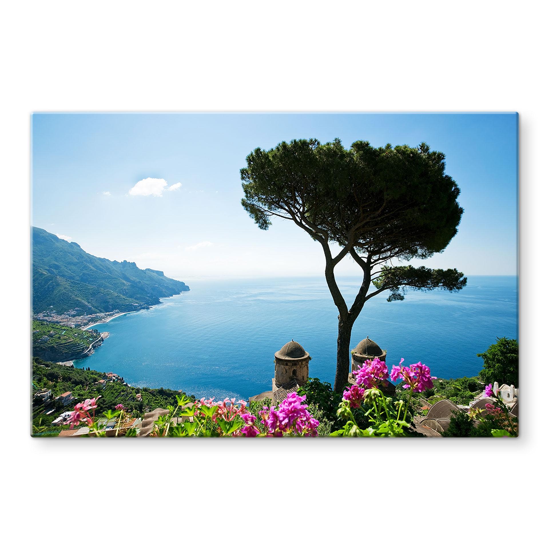 Tableau en verre - Vue sur la côte amalfitaine