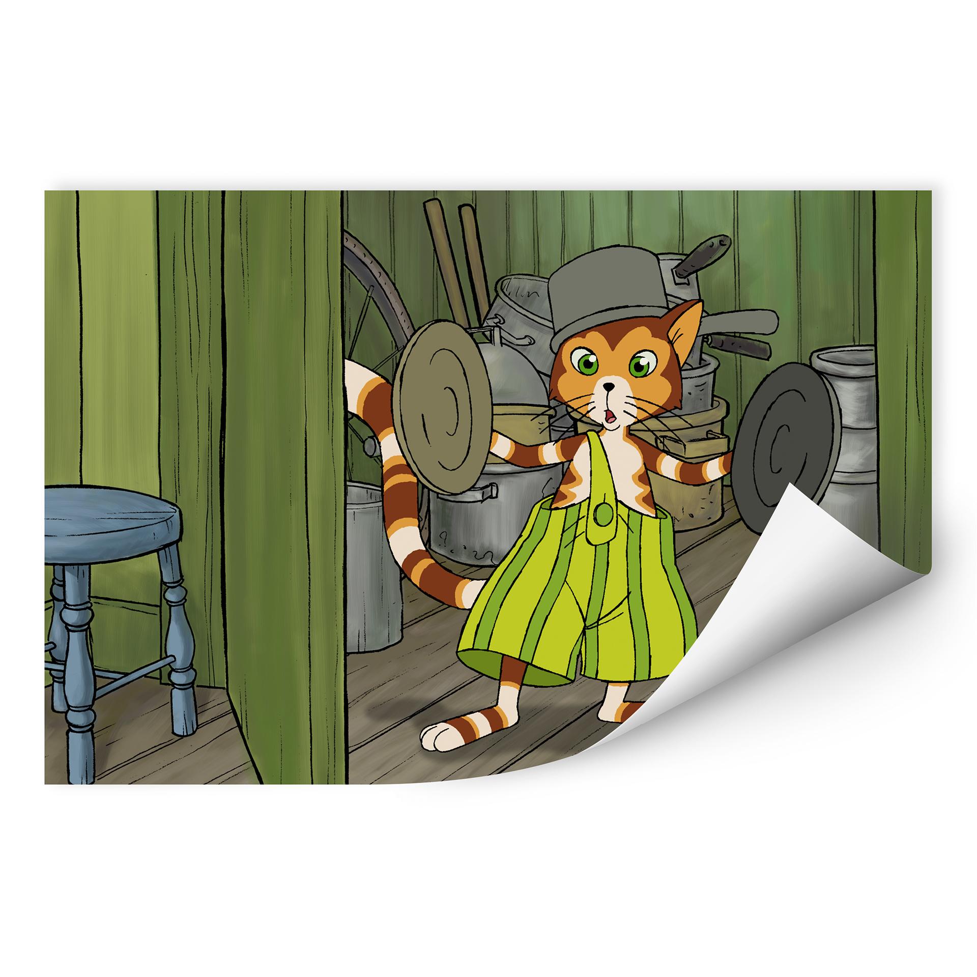 Wallprint W - Pettersson und Findus - Findus der Musiker