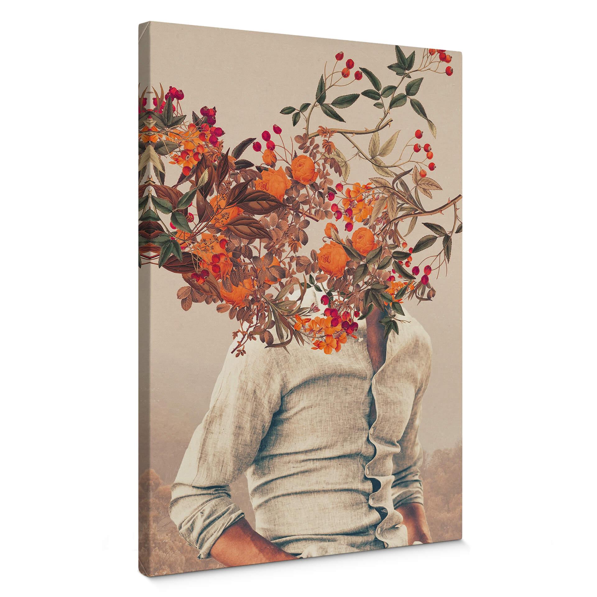 Lærredsprint - Moth - Flower Man