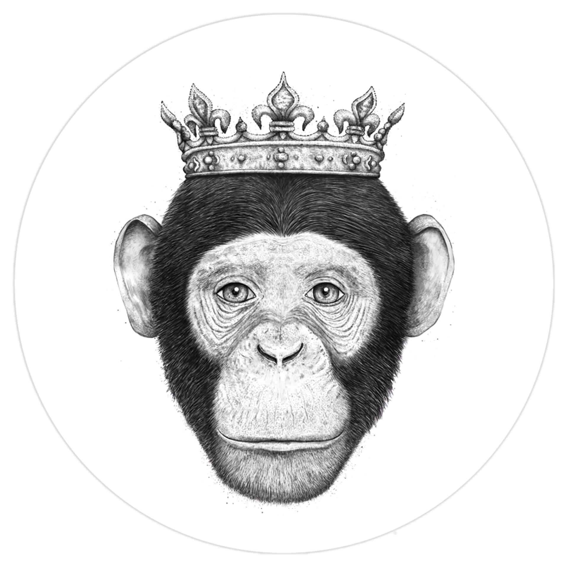 Adesivo murale Korenkova - King Monkey - tondo