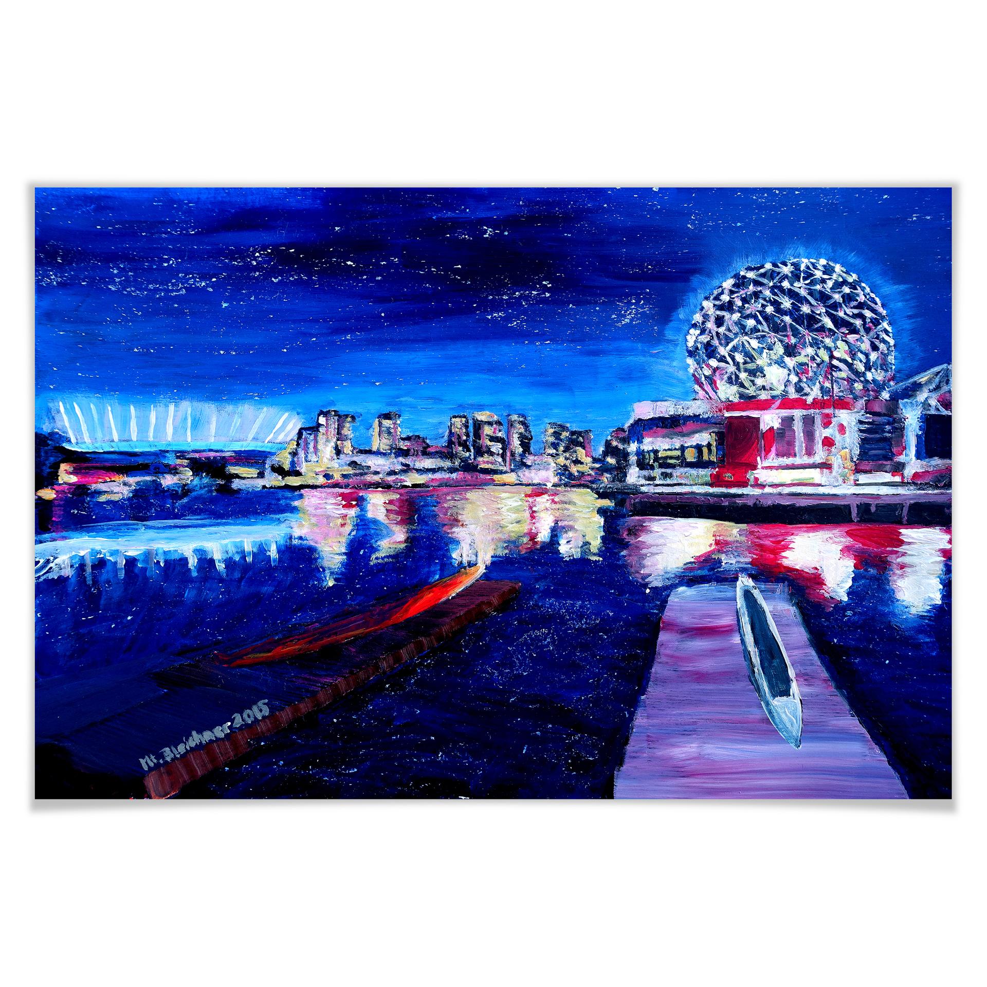 Poster Bleichner - Vancouver bei Nacht