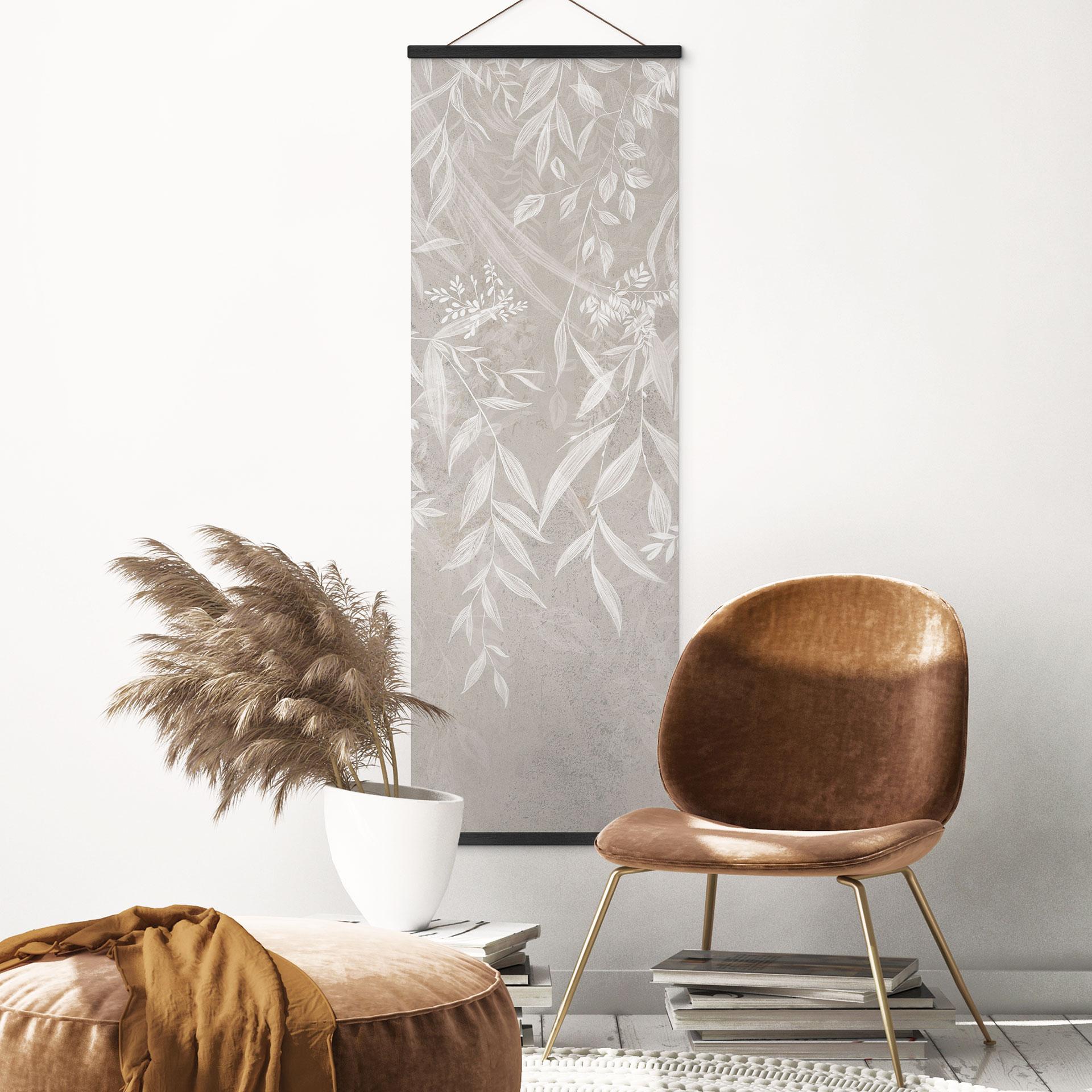Textielposter Elegante wilgentakken in beige - Ms Tiff - Panorama