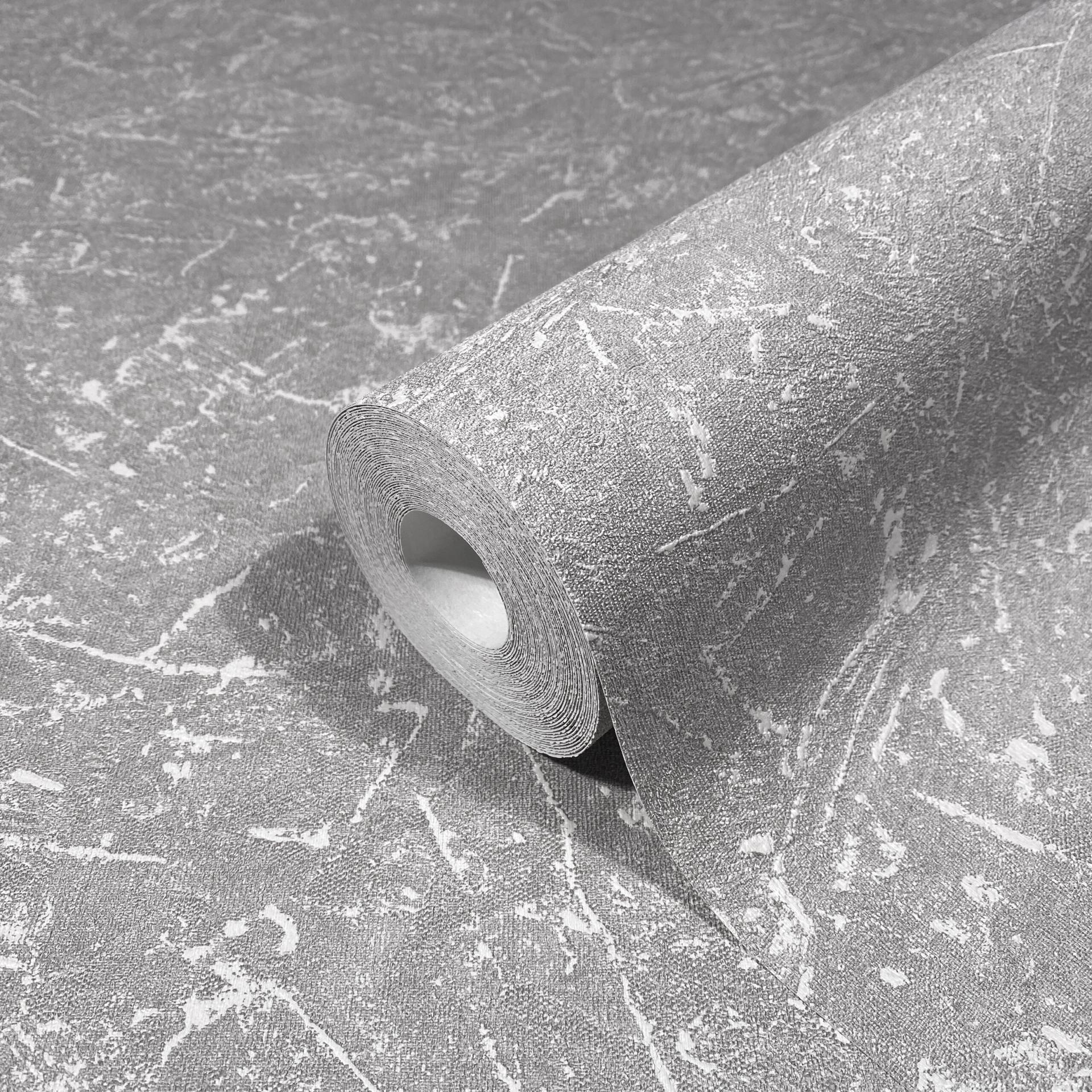Non-woven tapet med gipsstruktur grå tekstur