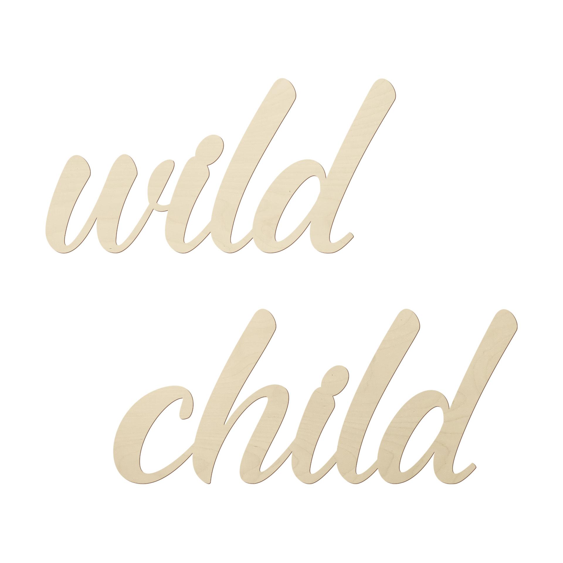 Decoro in legno Wild Child