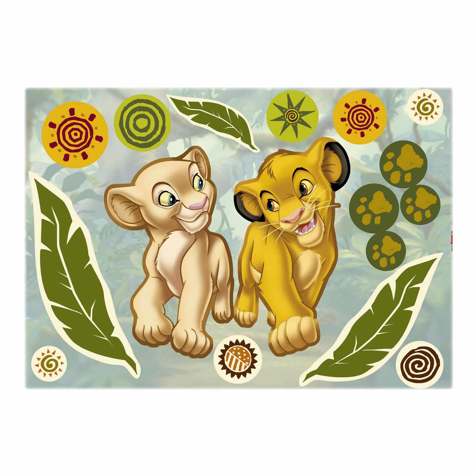 Wallsticker Simba og Nala