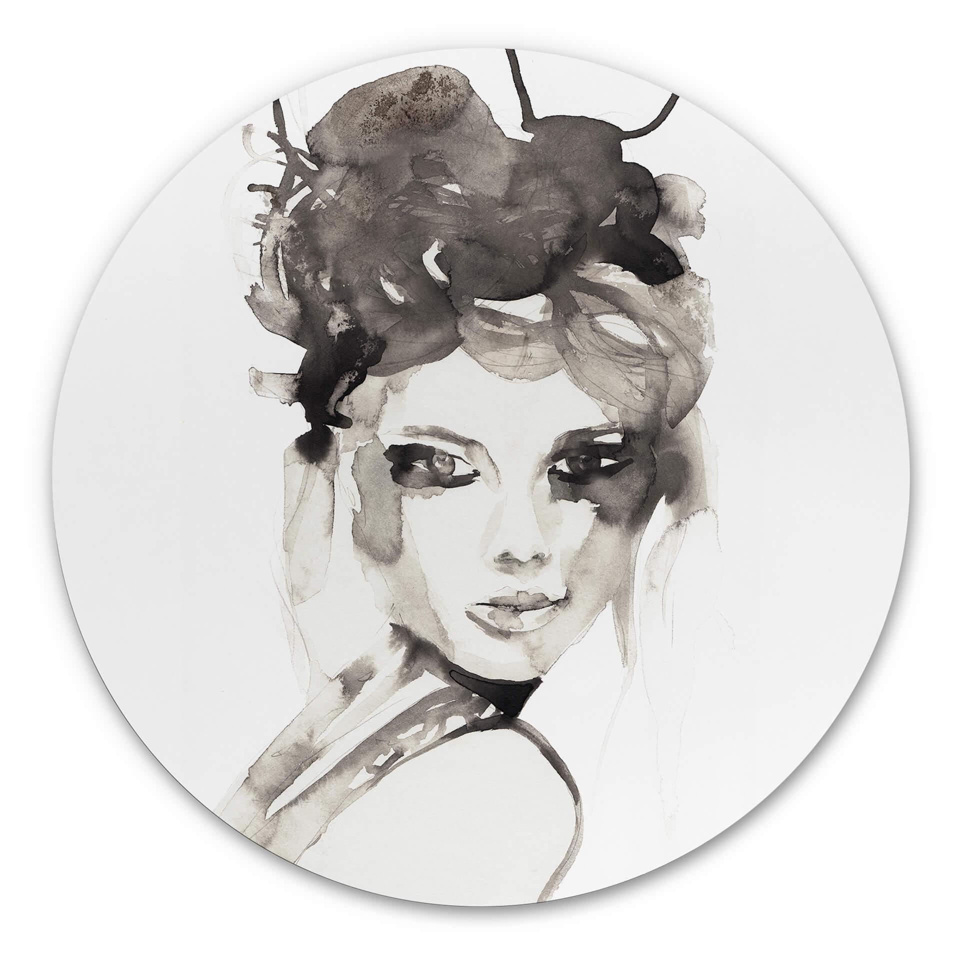 Tableau sur alu-Dibond rond Verbaan - Hot Mess