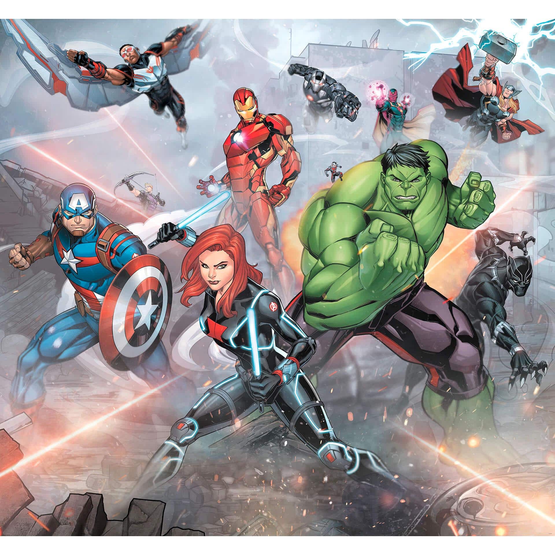Vliesbehang - Avengers Street Revenge - 300 x 280 cm