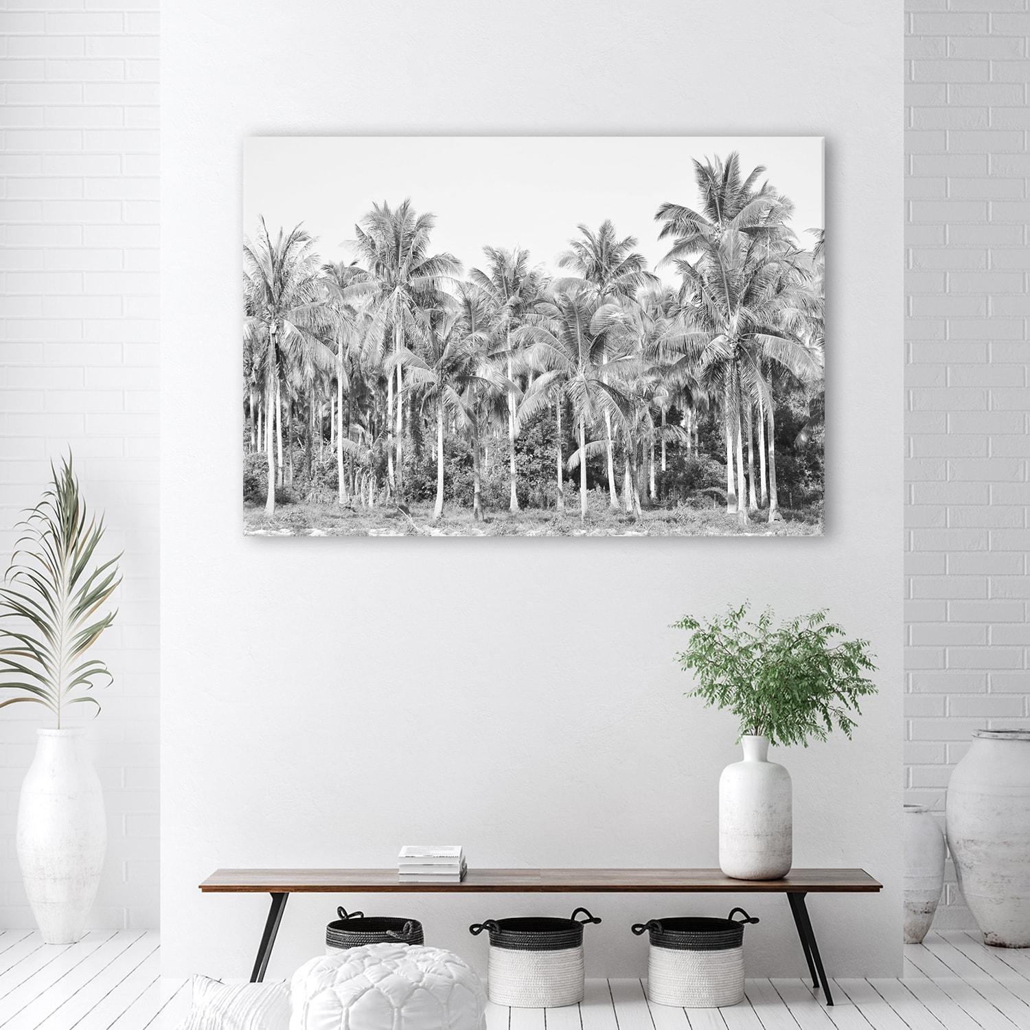 Canvasbillede, Grå palmer i jungle