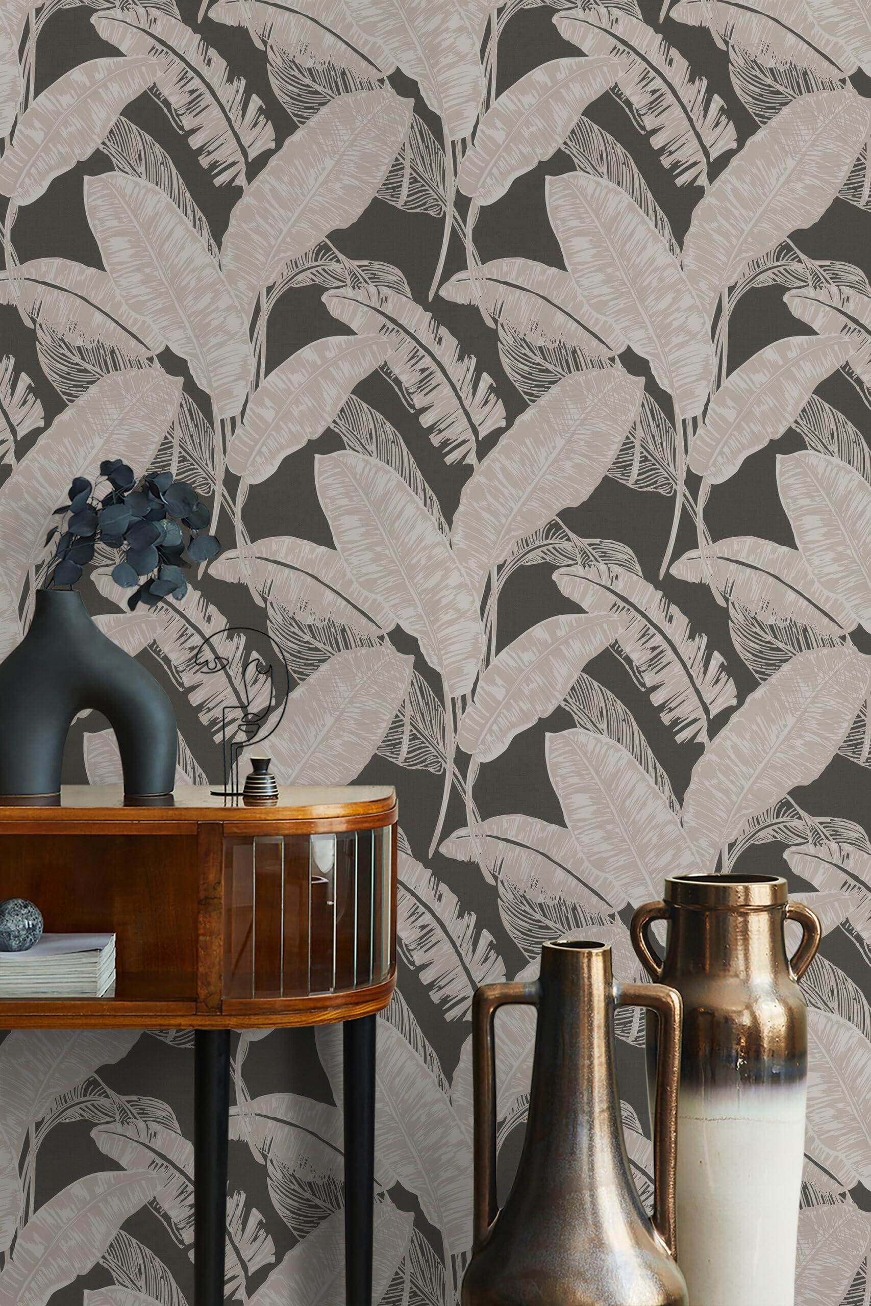 Vliestapete Floral Modern, Natur in Braun