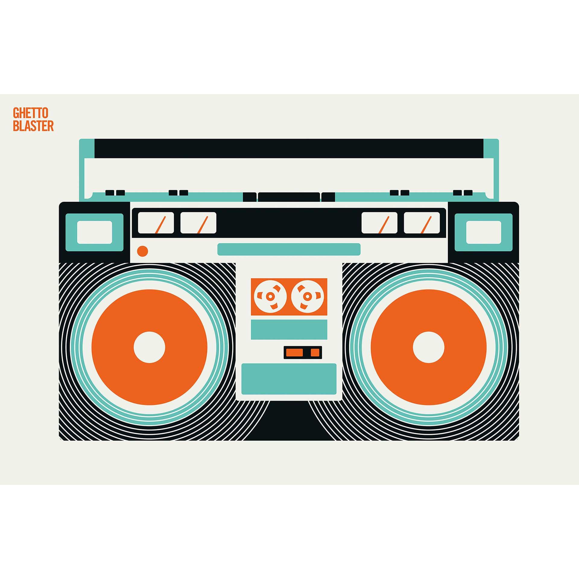 Livingwalls papier peint photo ARTist Ghetto Blaster
