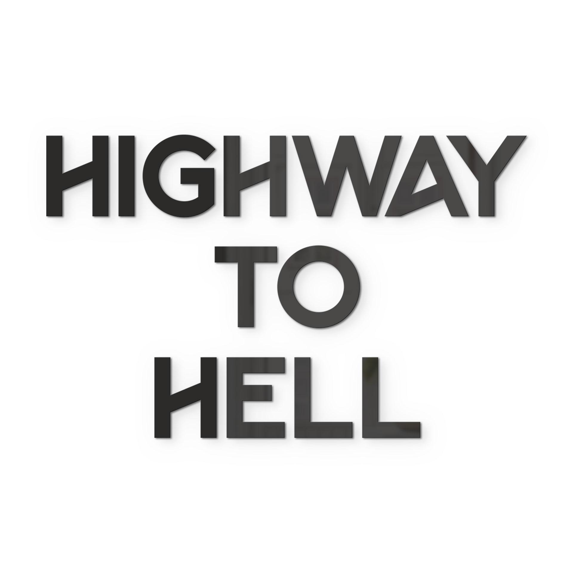 Akrylbokstäver Highway to Hell