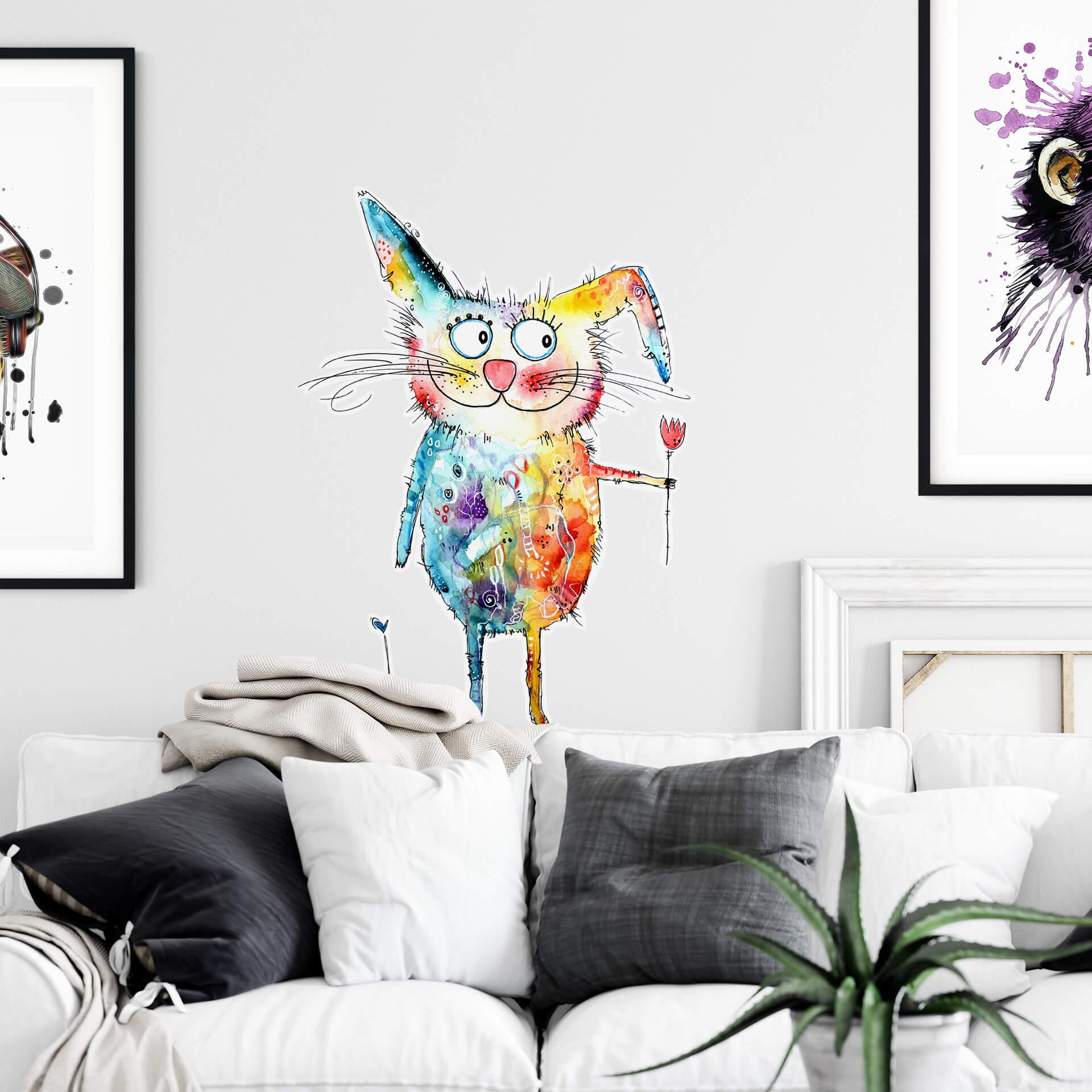 Muursticker Hagenmeyer – Happy Rabbit