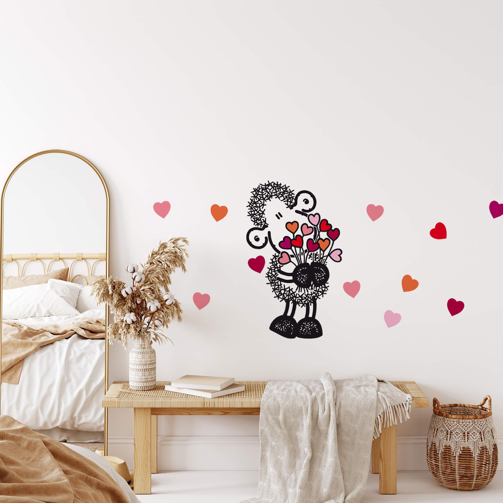 Wandtattoo sheepworld Schaf mit Herzen