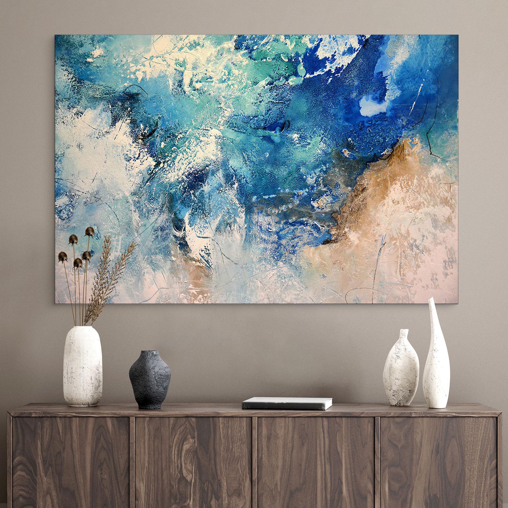 Wandbild Aufprallende Wellen - Fedrau - Alu-Dibond