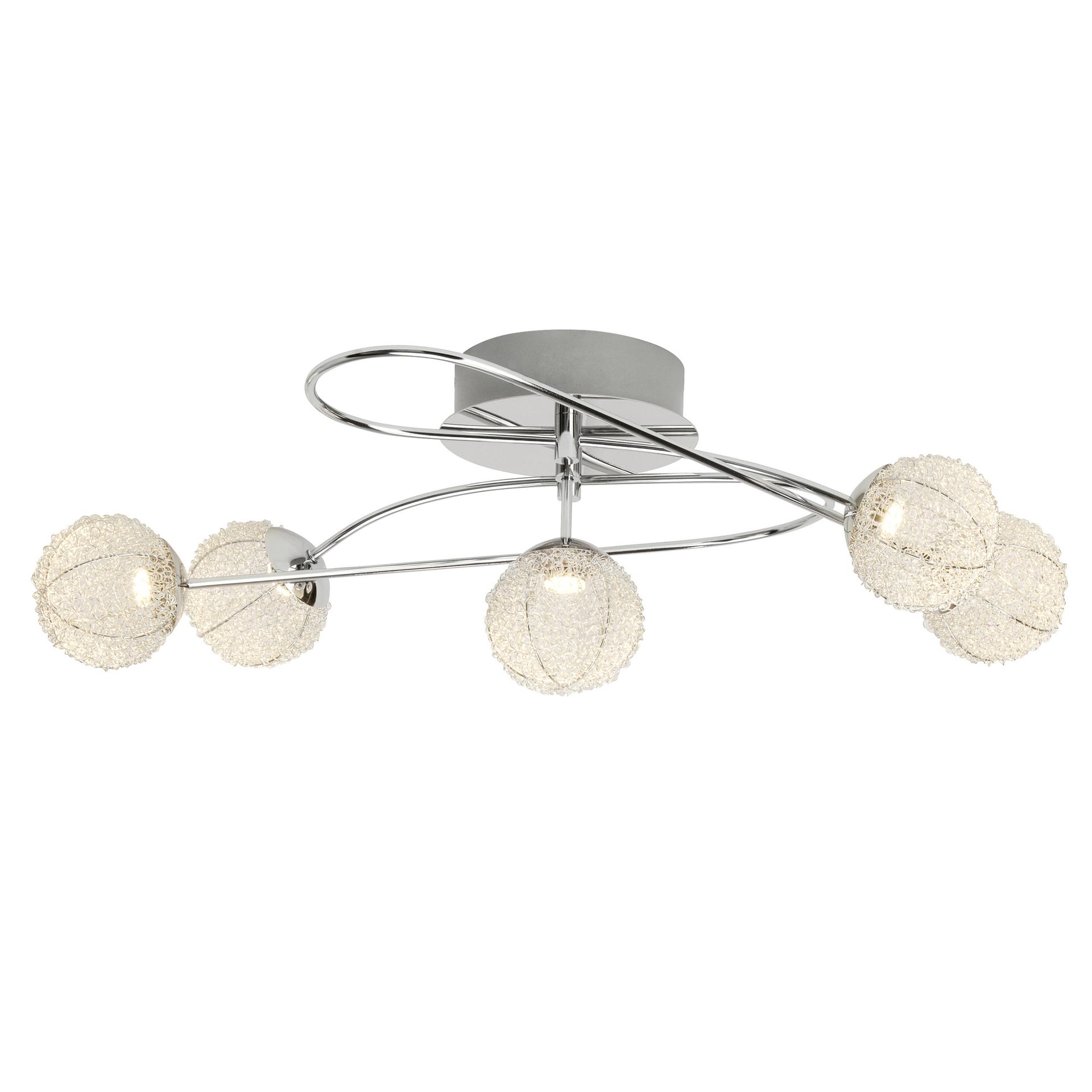 Deckenleuchte Emilia, metallic, 70 x 35,5 cm, Metall Deckenlampe