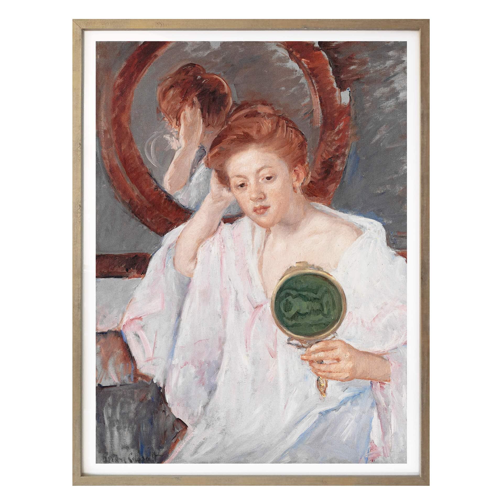 Póster - Cassatt - Denise en la mesa de cosmética