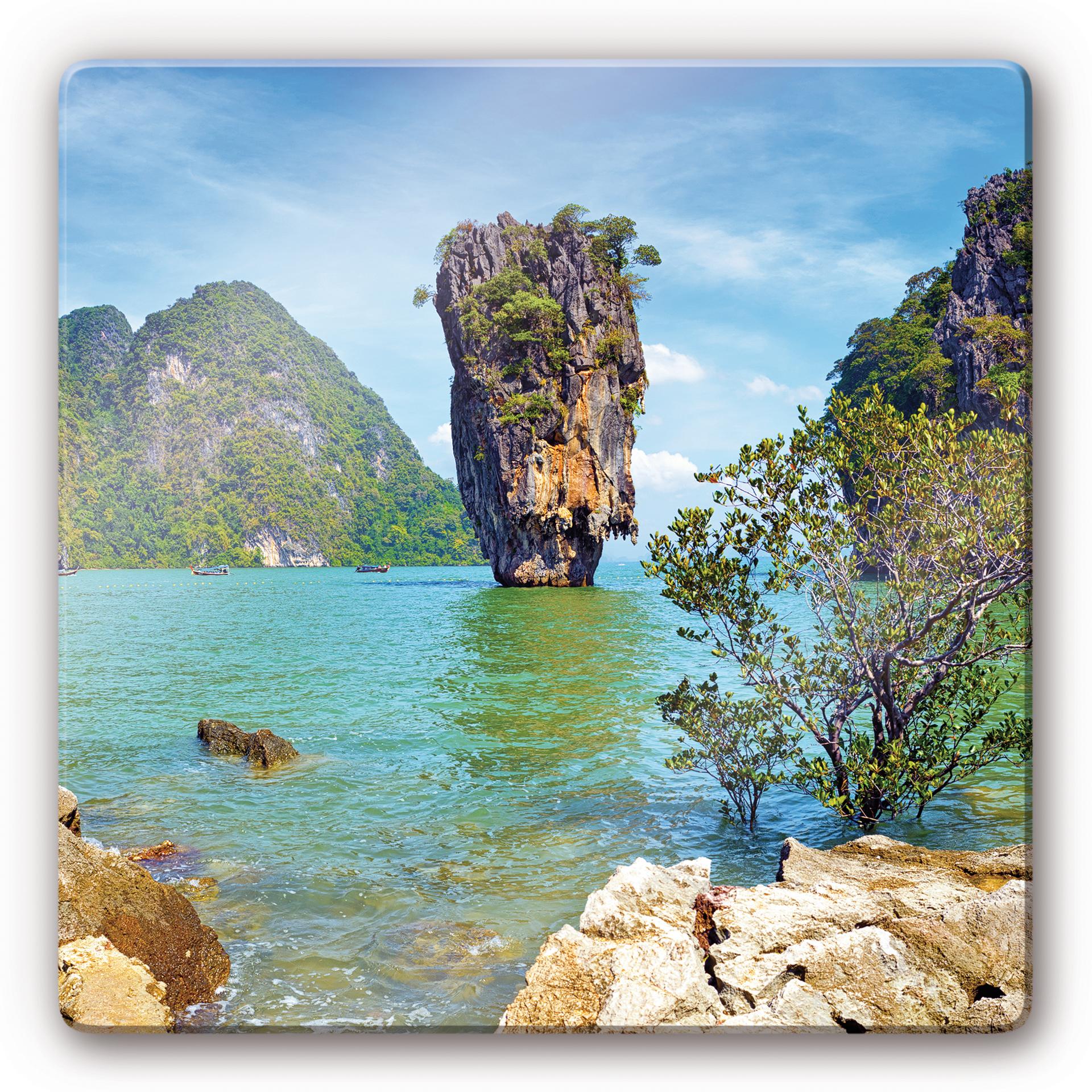 Tableau en verre - Ile Khao Ta-Pu - carré