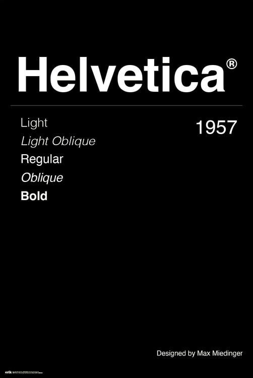 Poster Helvetica 61x91,5 cm