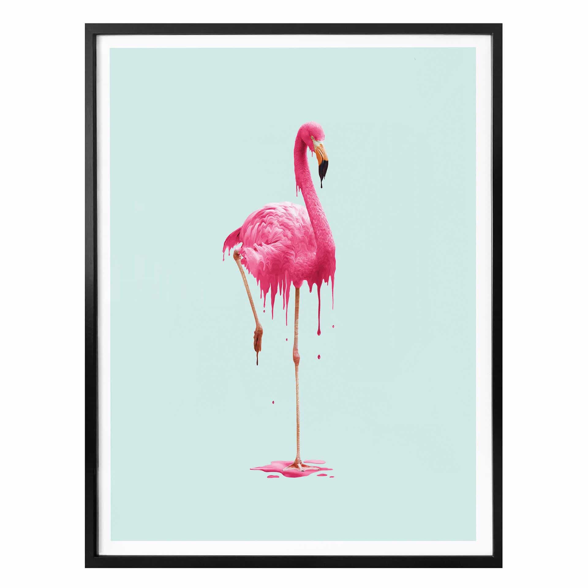 Poster Loose - Smältande flamingo