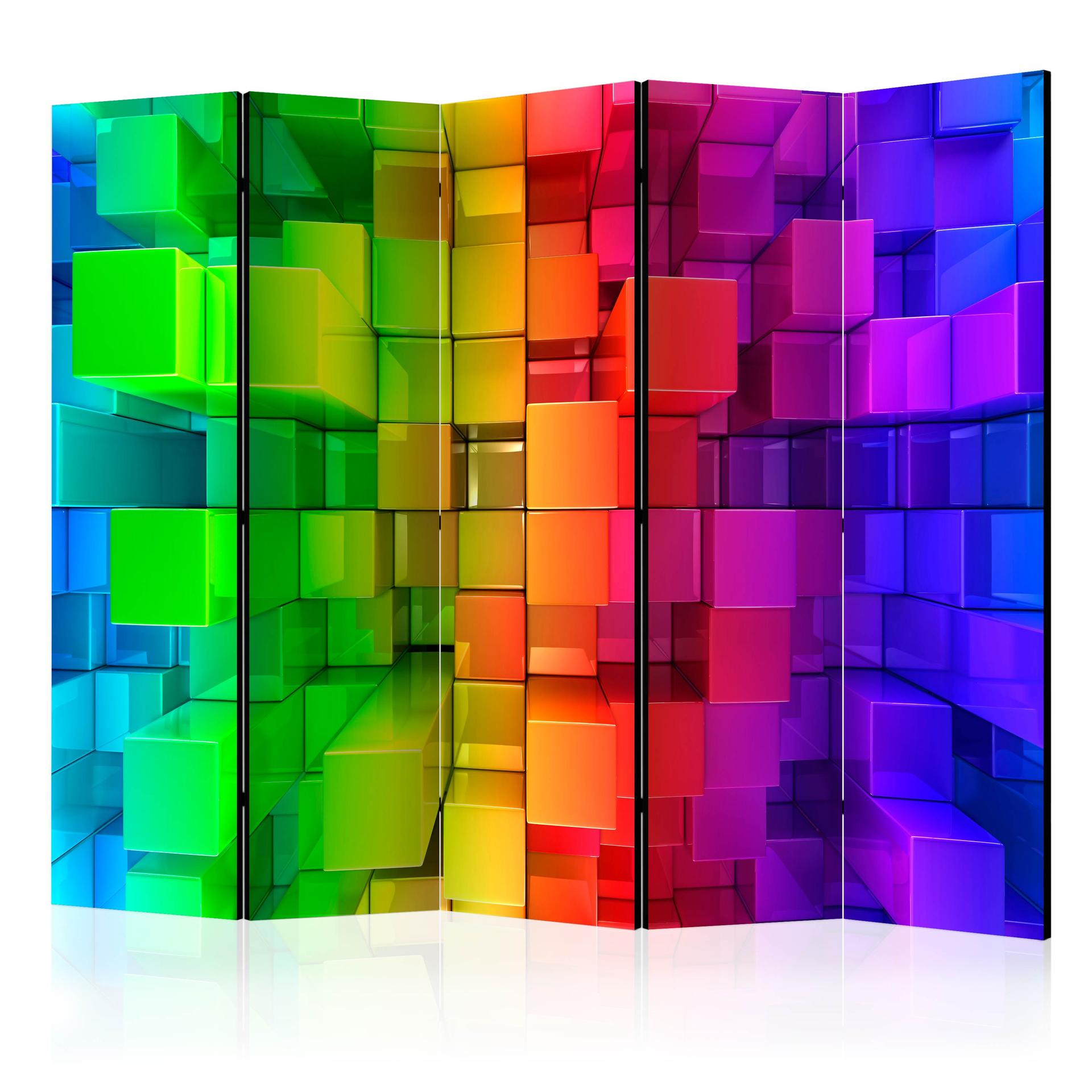 Schermo divisorio - Puzzle di colori, 3 pezzi