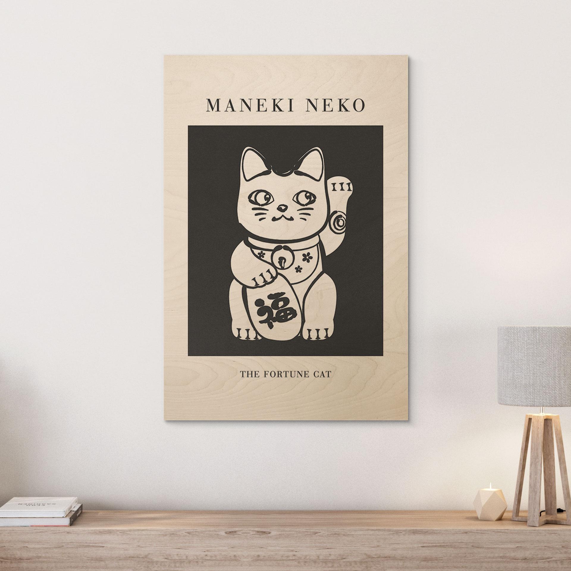 Billede af træ Maneki Neko - Den heldige kat - KsanaKalpa