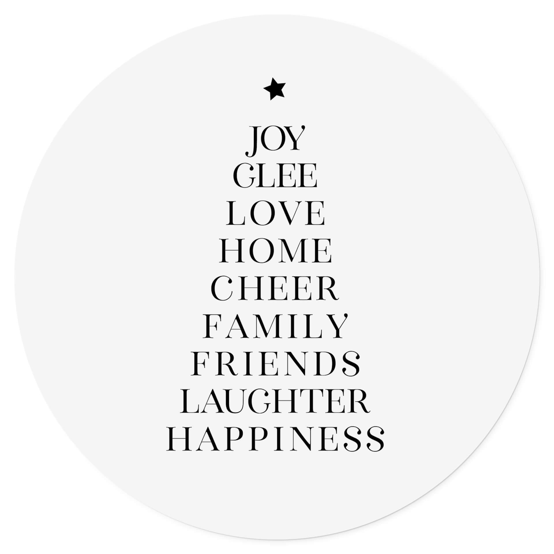 Wallsticker Blursbyai - Christmas Tree Typography