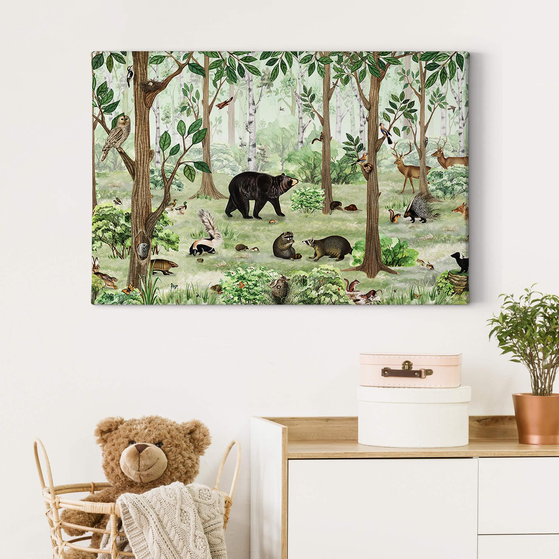 Canvas Kikkie Belle - Zoekplaatje in het Bos