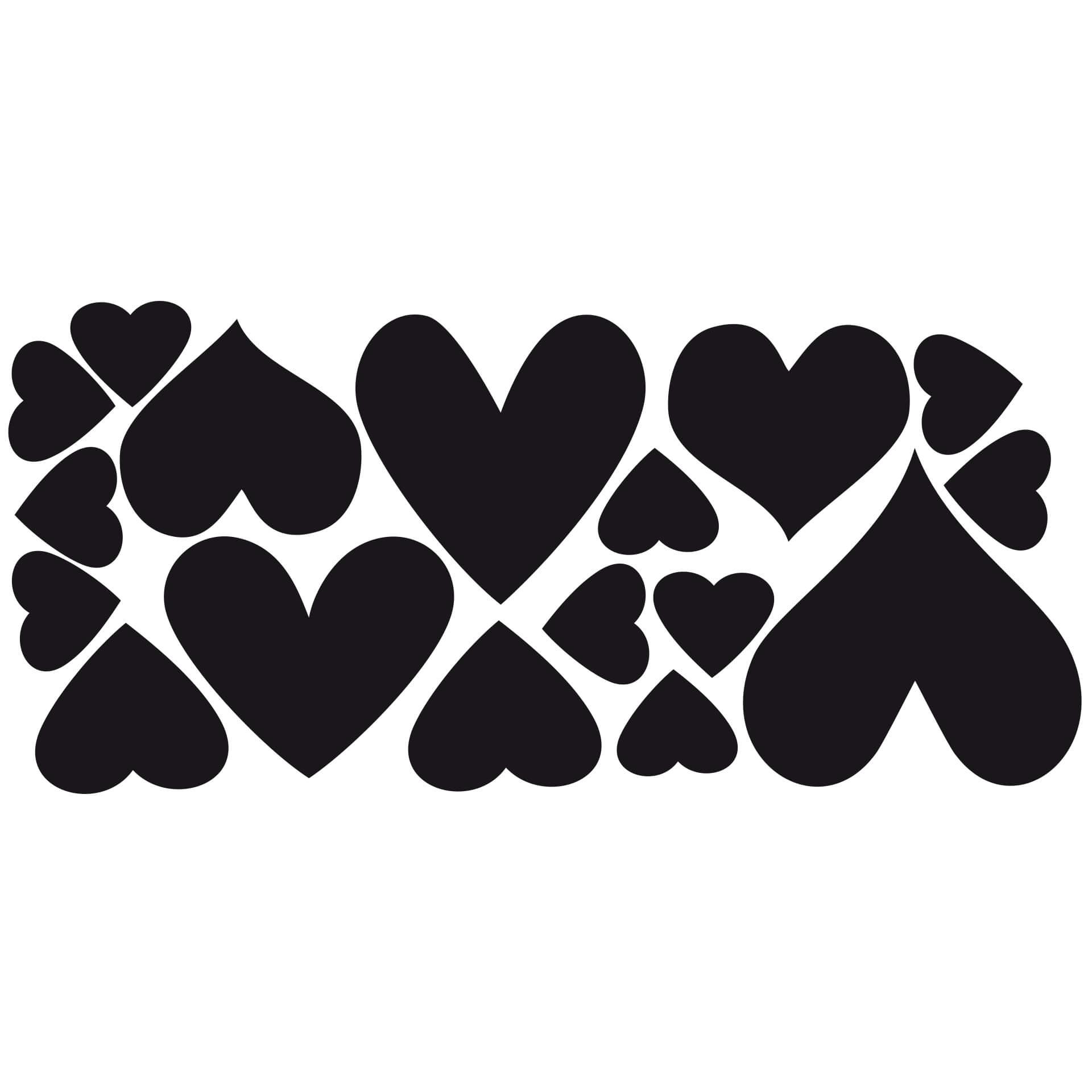 Wandtattoo Hearts