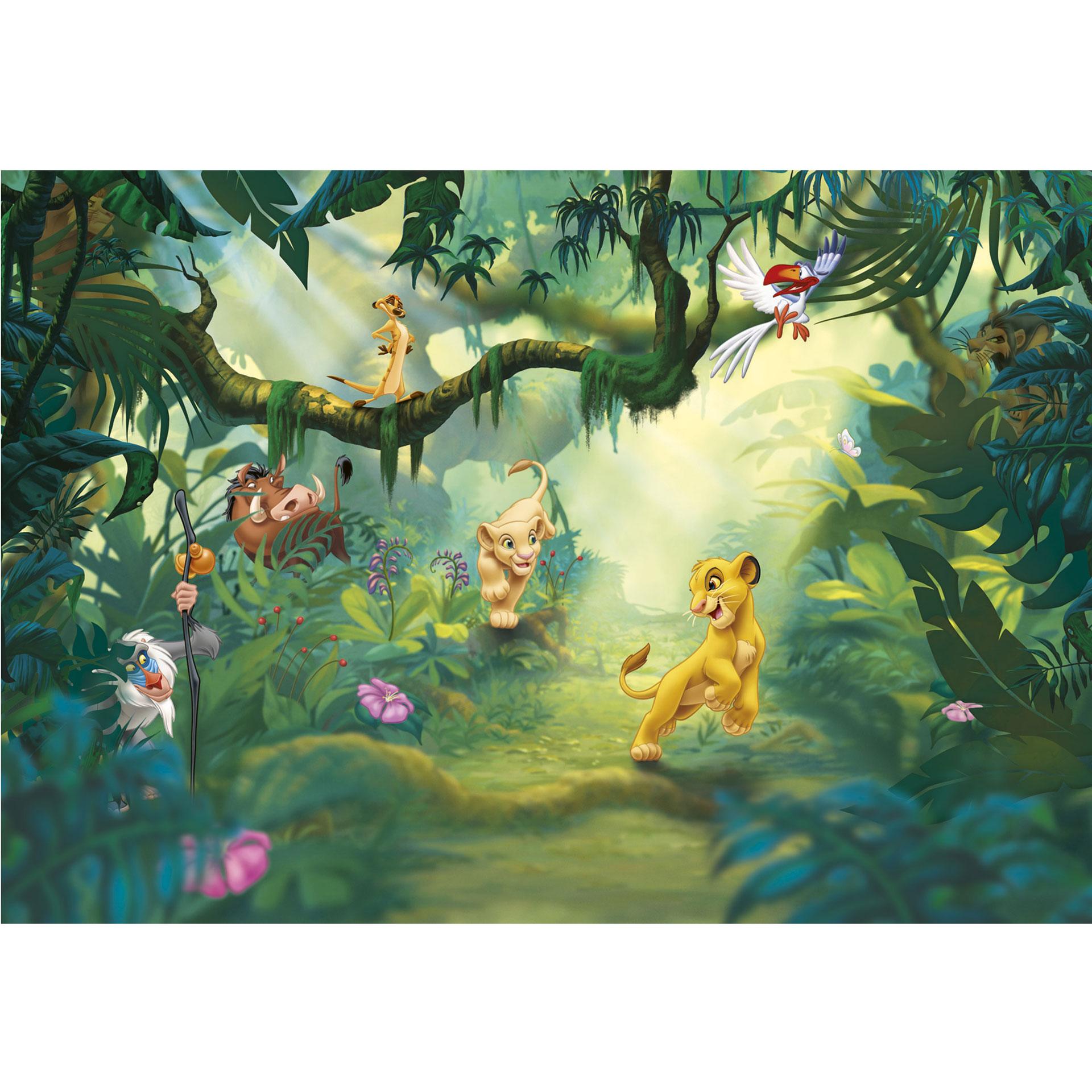 Fotobehang Papierbehang Lion King Jungle
