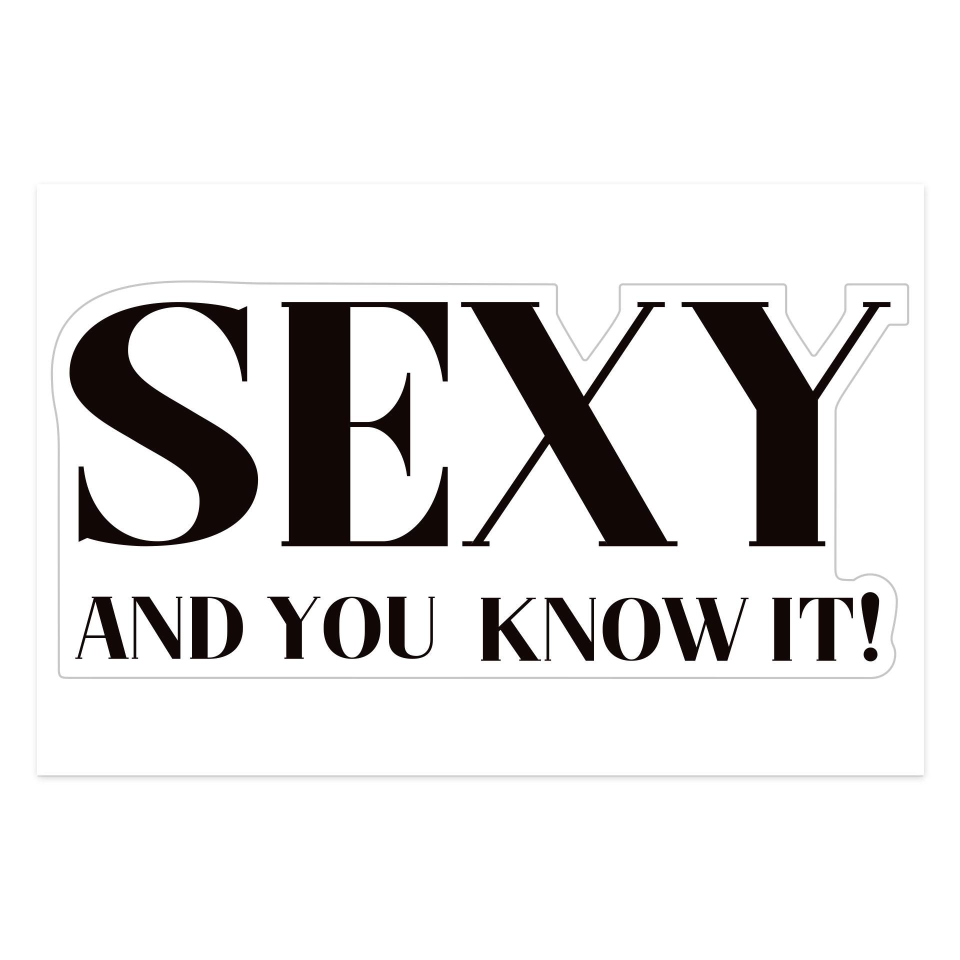 Spiegelsticker, Dekorativer Sticker SEXY AND YOU KNOW IT!