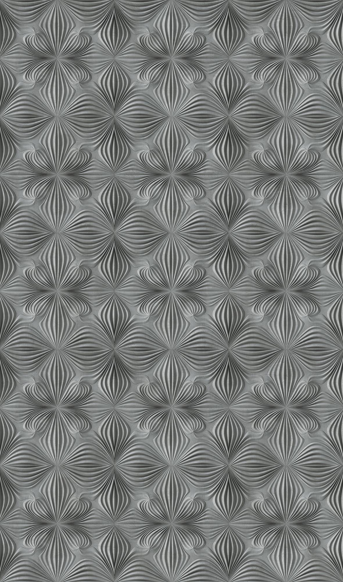 3D klassiek grijs grafisch behang, grafisch 2.70 x 1.59 m