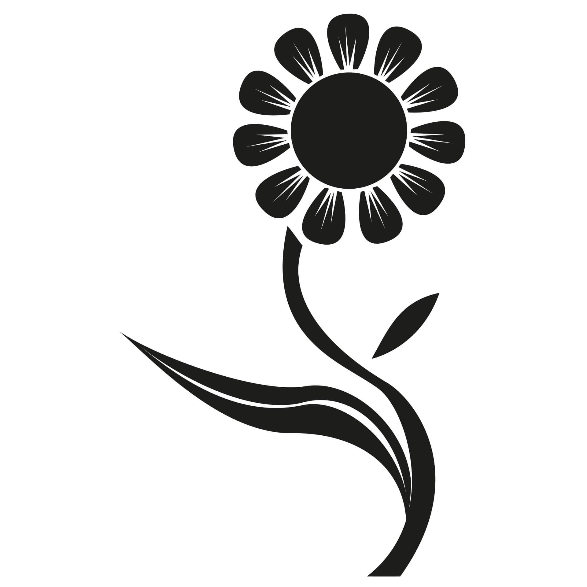 Muursticker Zonnebloem 1