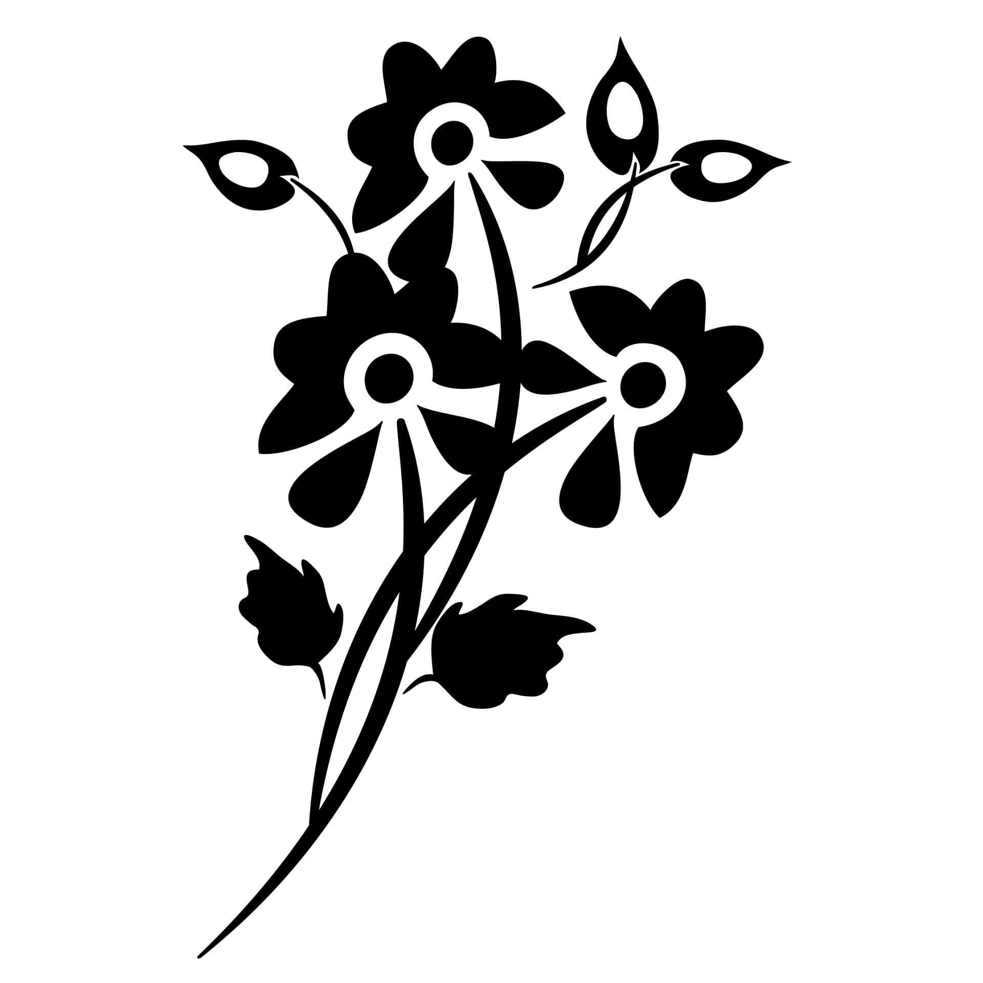 Muursticker Bloementak