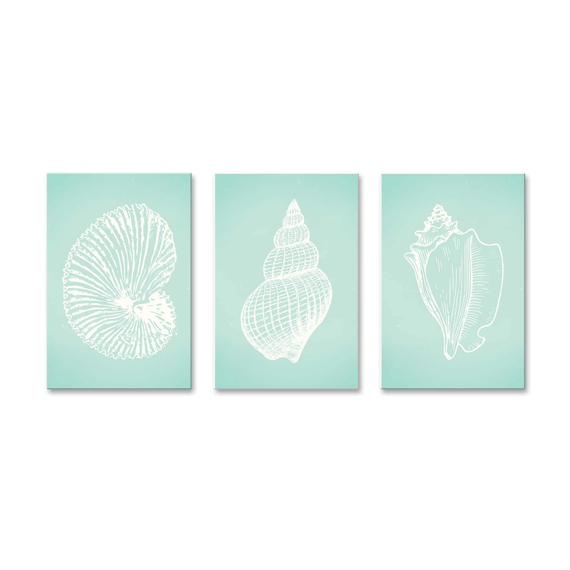 Wanddecoratie set Beach collage 02 (3 delen)