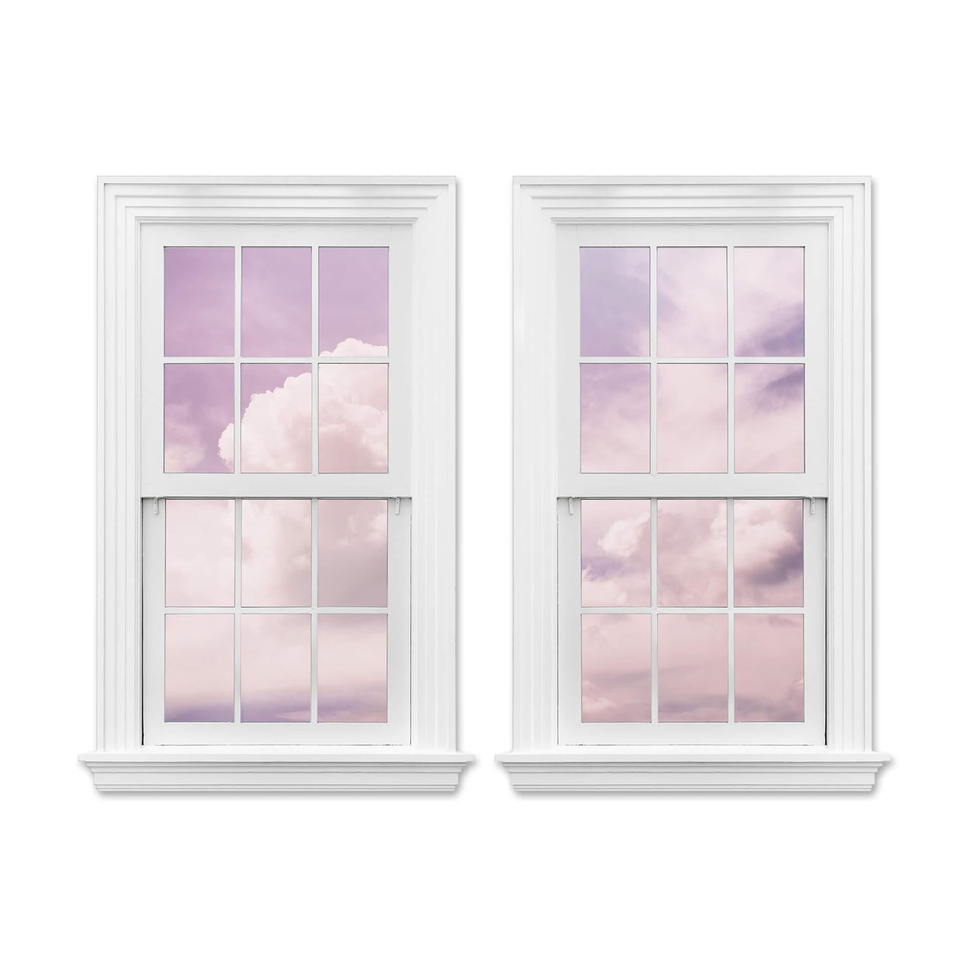 Trompe L'oeil Muursticker - Hoofd in de Wolken