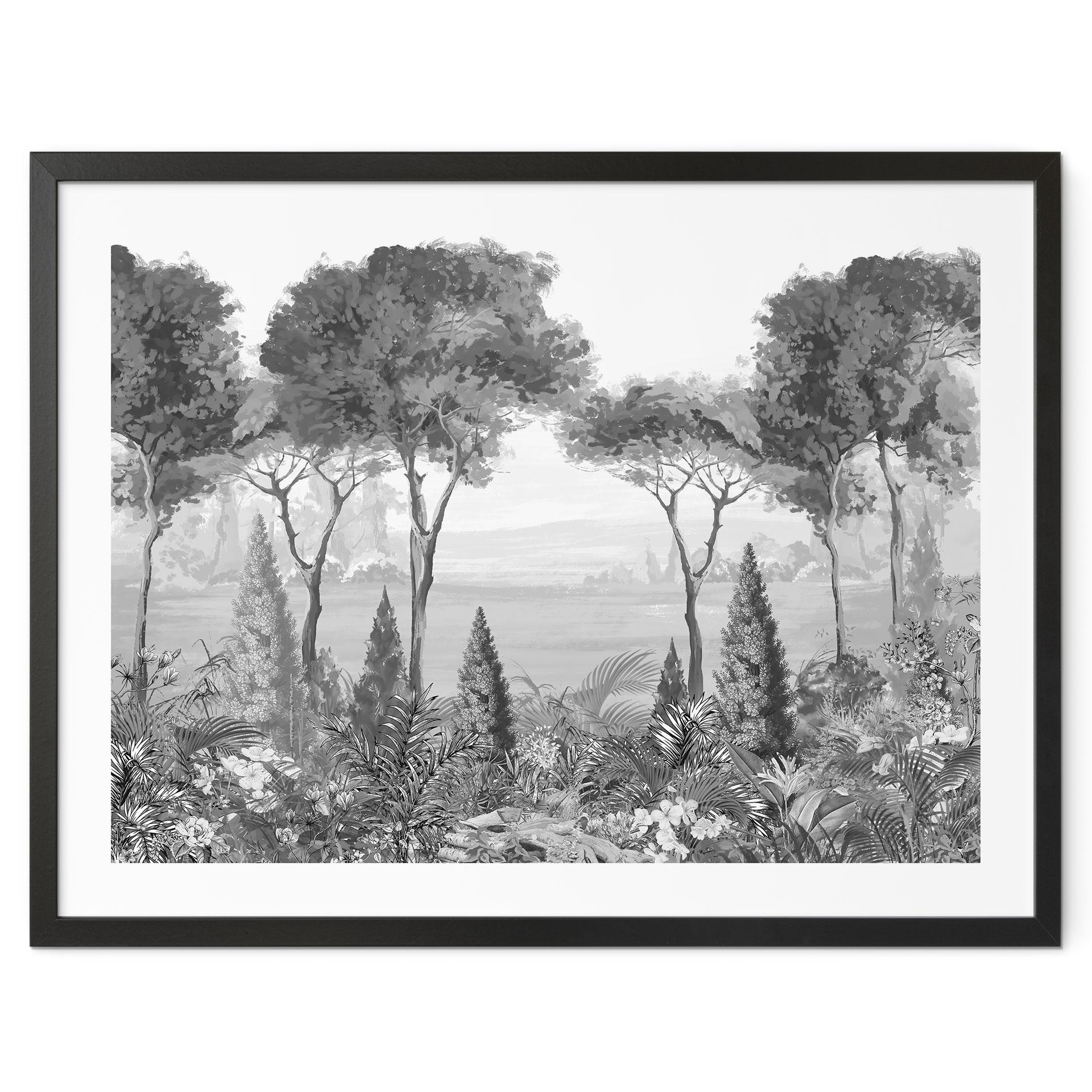 Poster Idyllische Pflanzenlandschaft - Ms Tiff