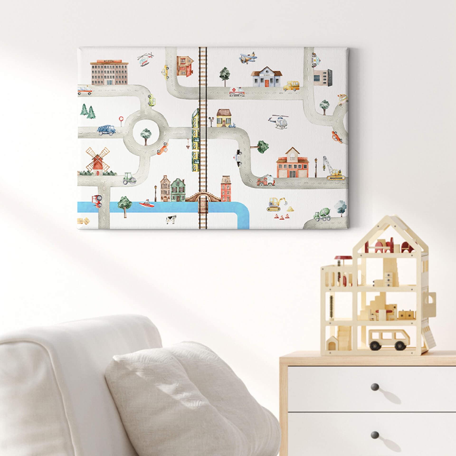 Cuadro lienzo habitación infantil Oliver Robins - Play street