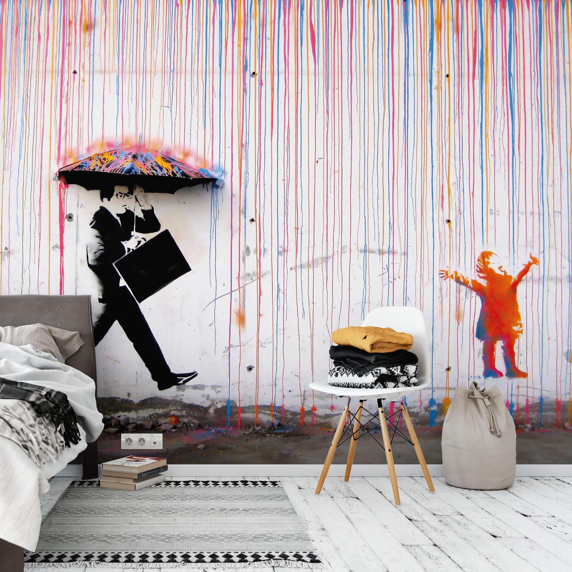 Fototapet Banksy - Coloured Rain