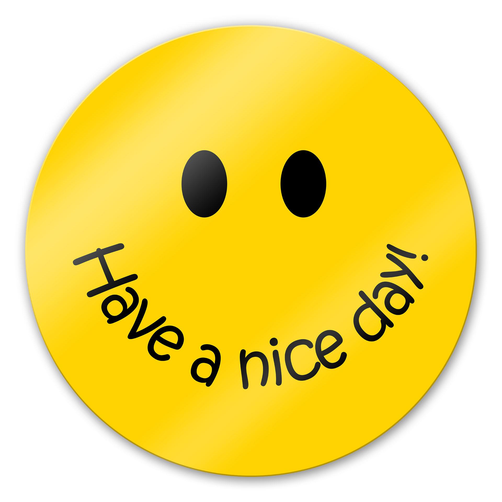 Tableau en verre - Smiley - rond