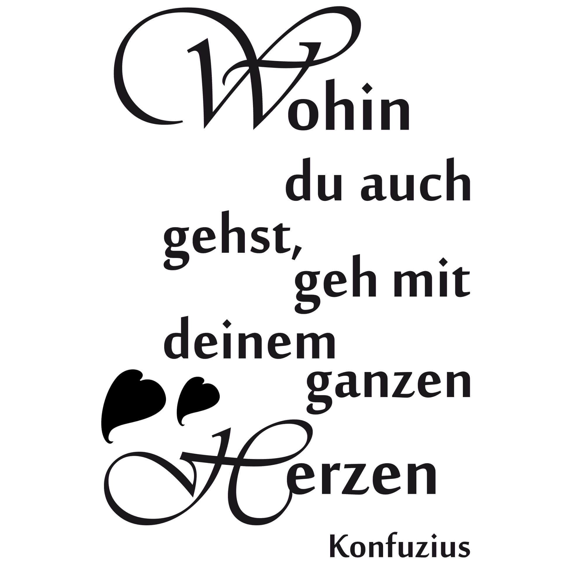 Wandtattoo Wohin du auch gehst