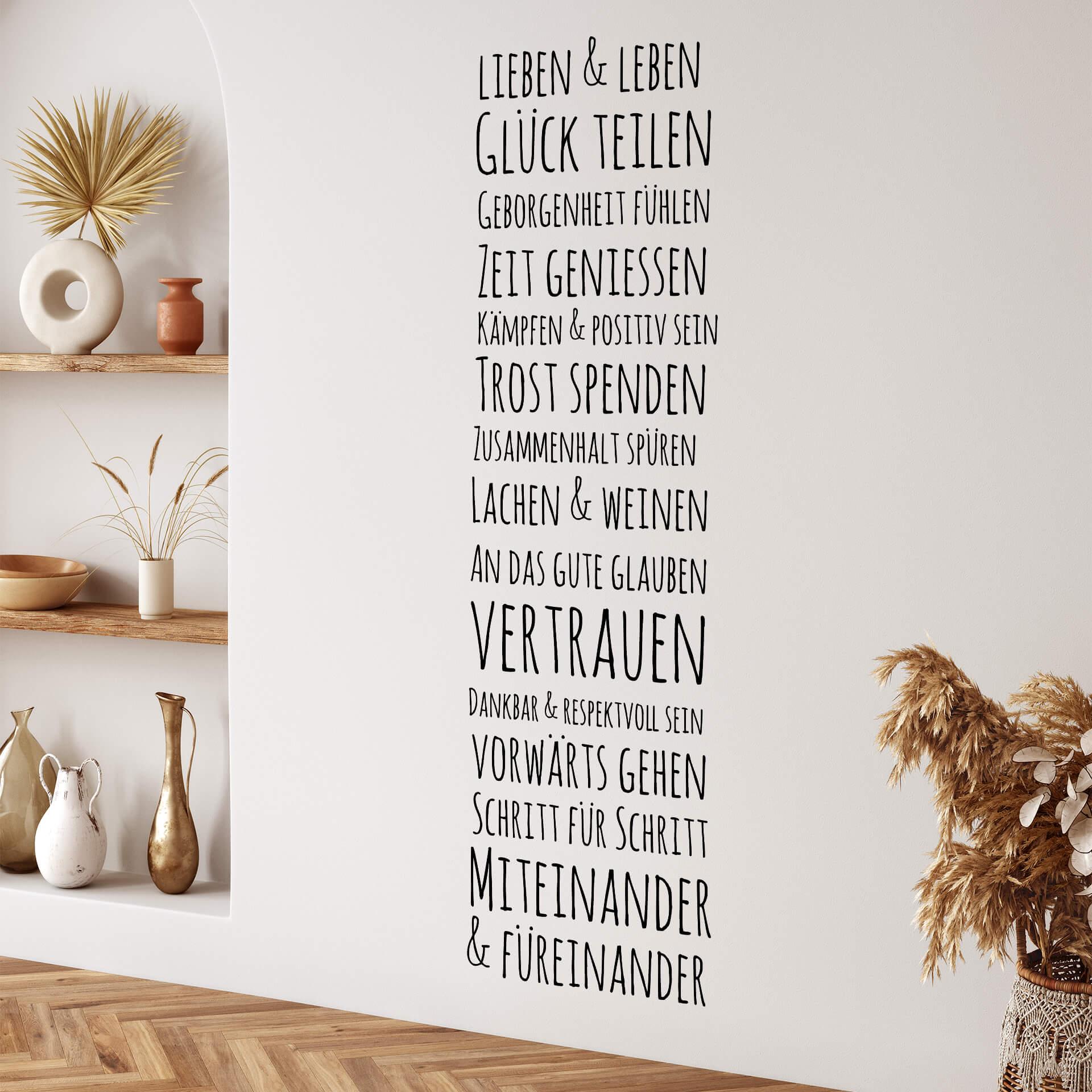Adesivo murale - Lieben und Leben