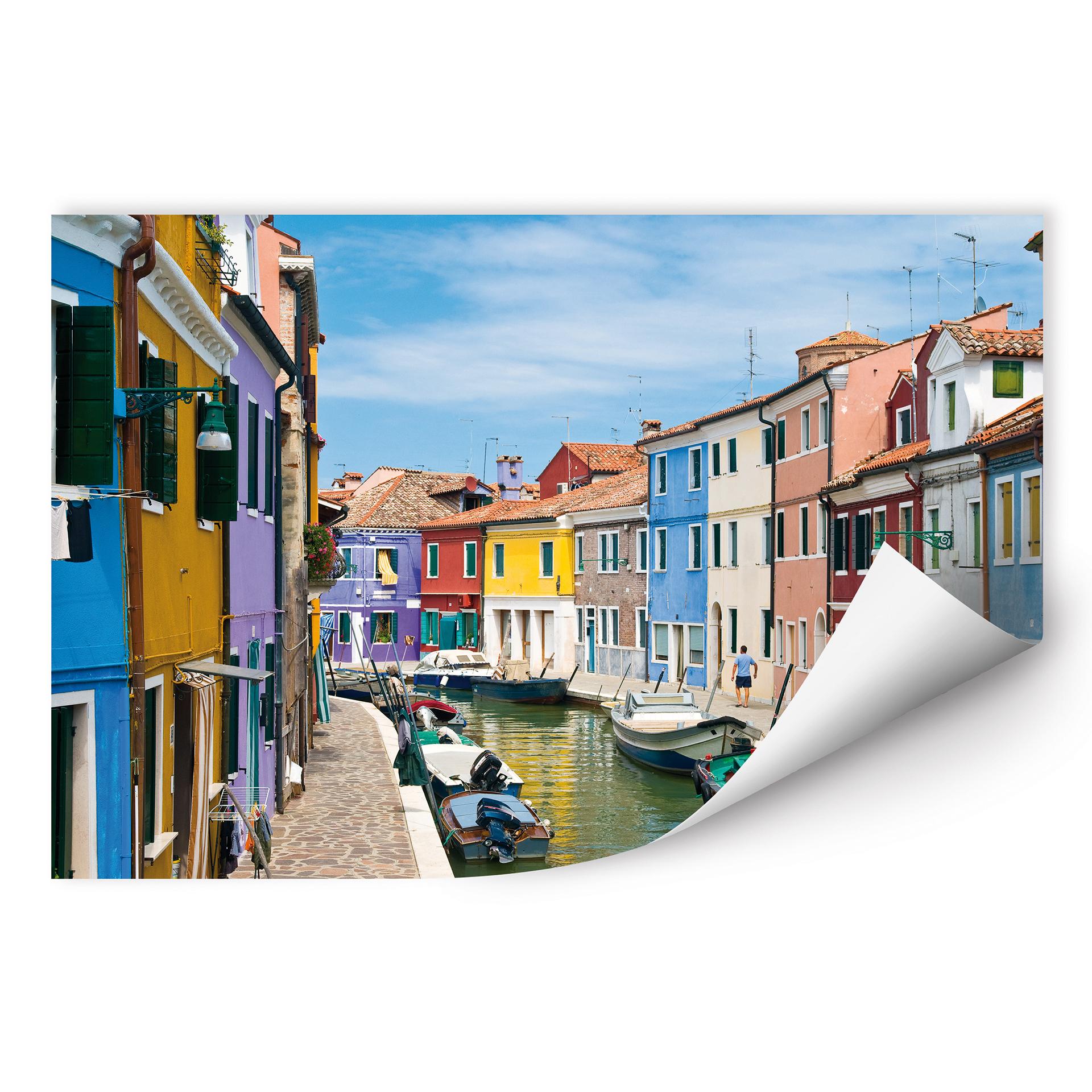 Poster autocollant - W - Venise en Couleur