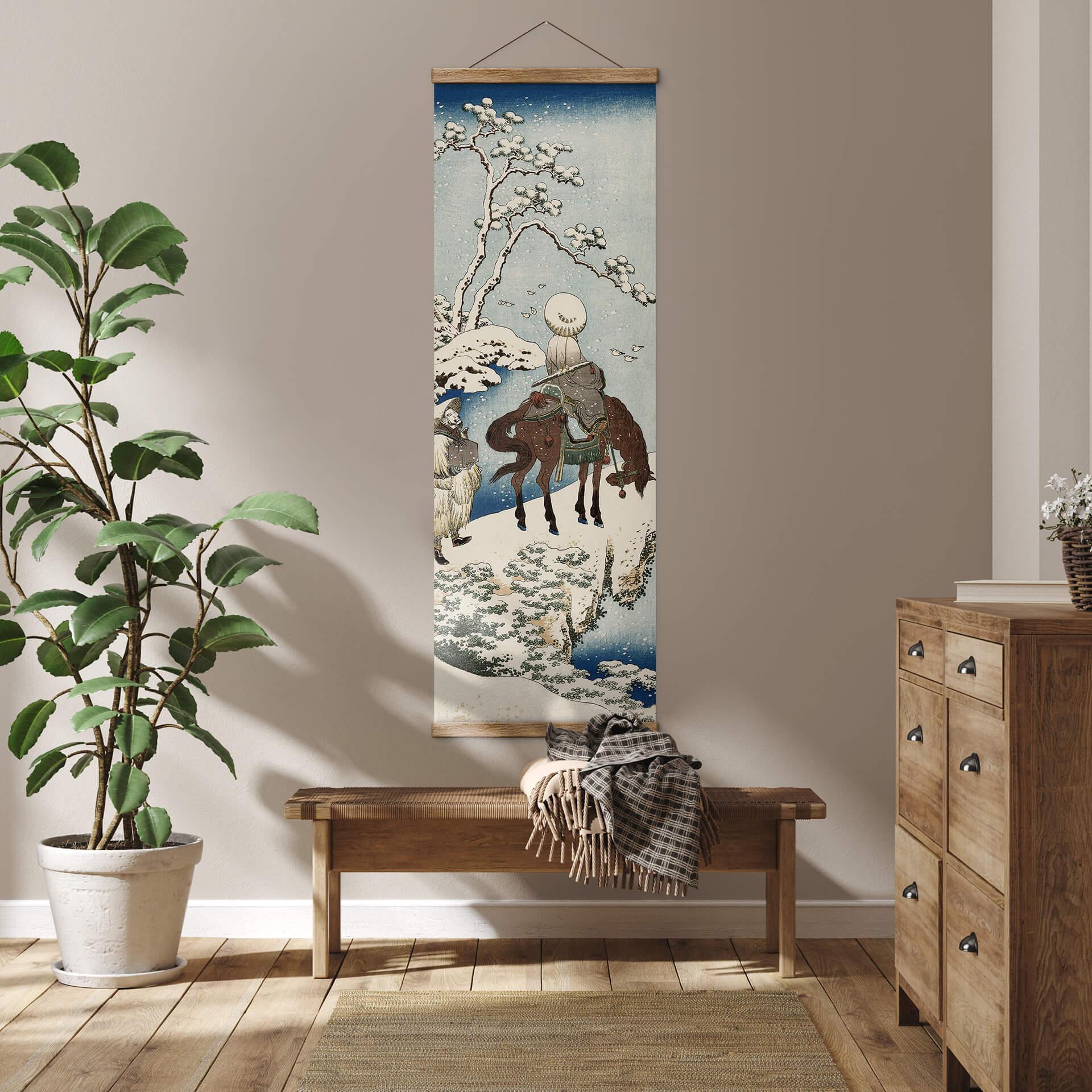 Obraz tkaniny Hokusai - Chiński poeta Su Dongpo - Panorama
