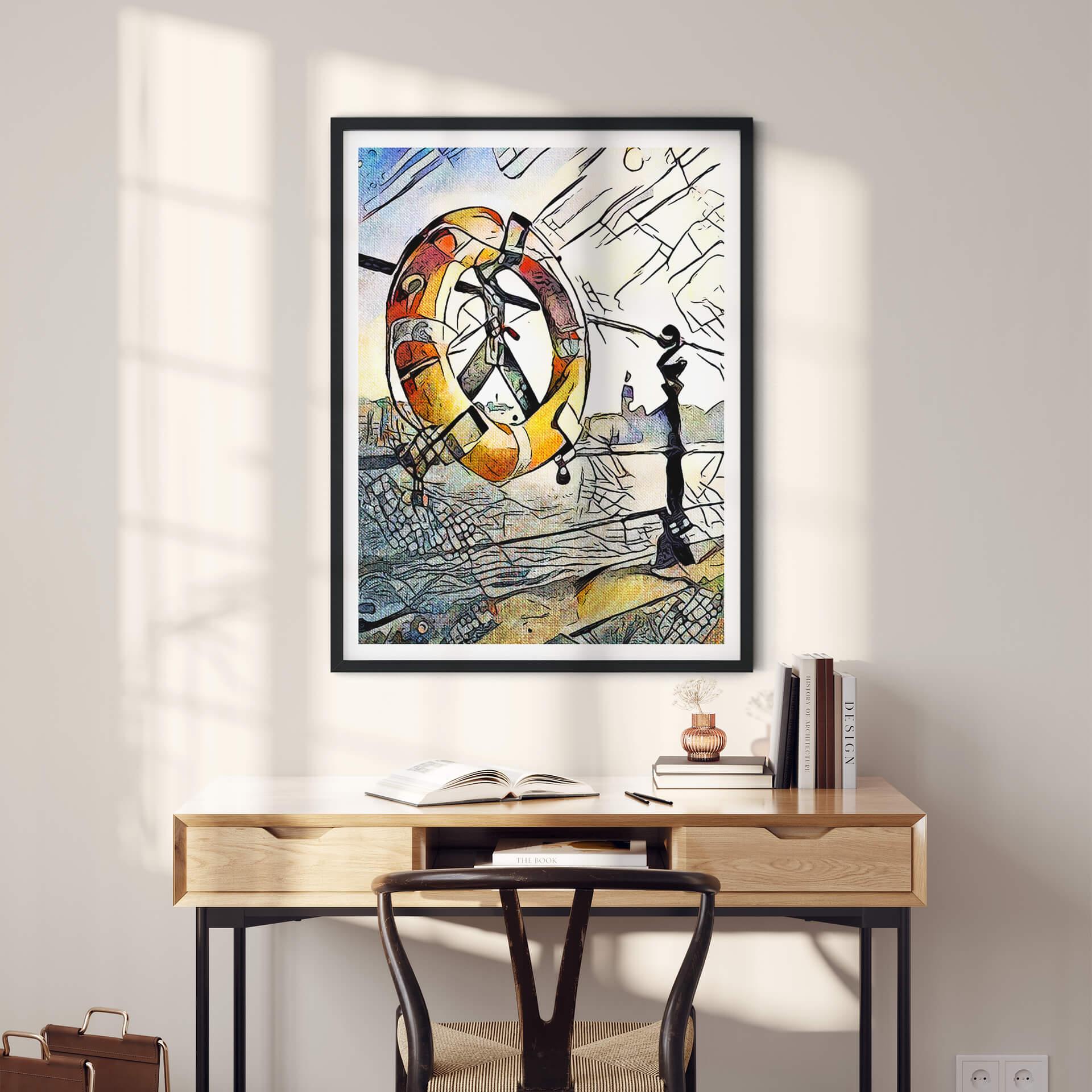 Póster Zamart - Kandinsky se encuentra con Hamburgo en el puerto