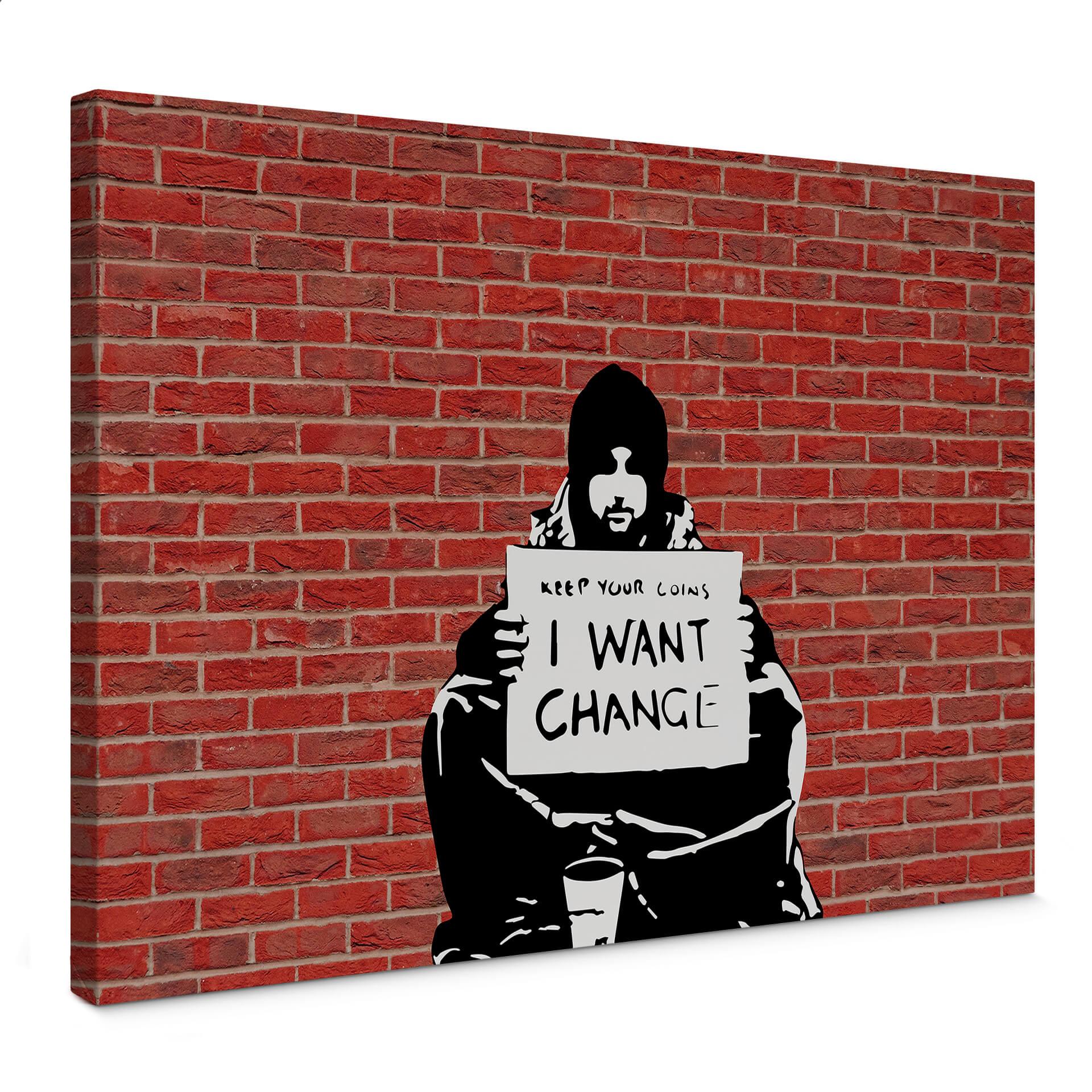 Canvasbillede Banksy - Keep Coins